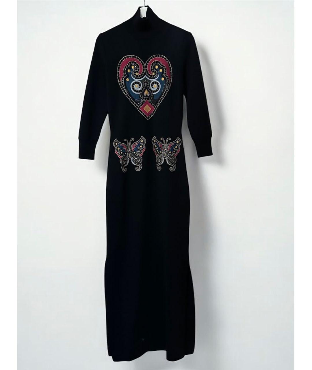 ELIE SAAB Черное шерстяное повседневное платье, фото 2