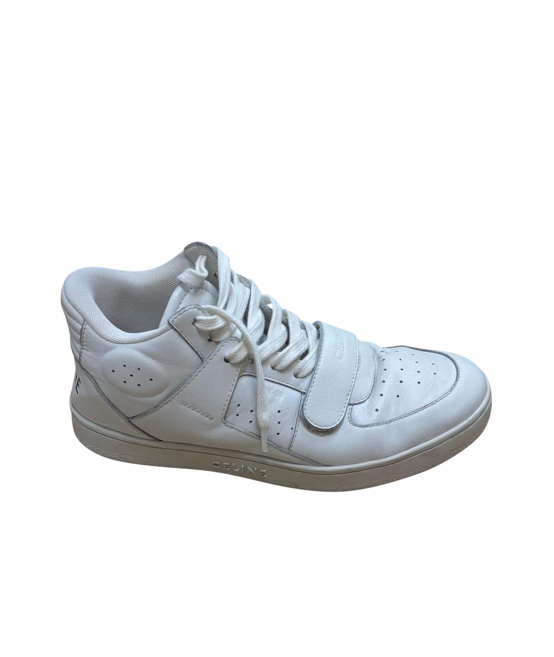 CELINE Белые кожаные кроссовки, фото 1