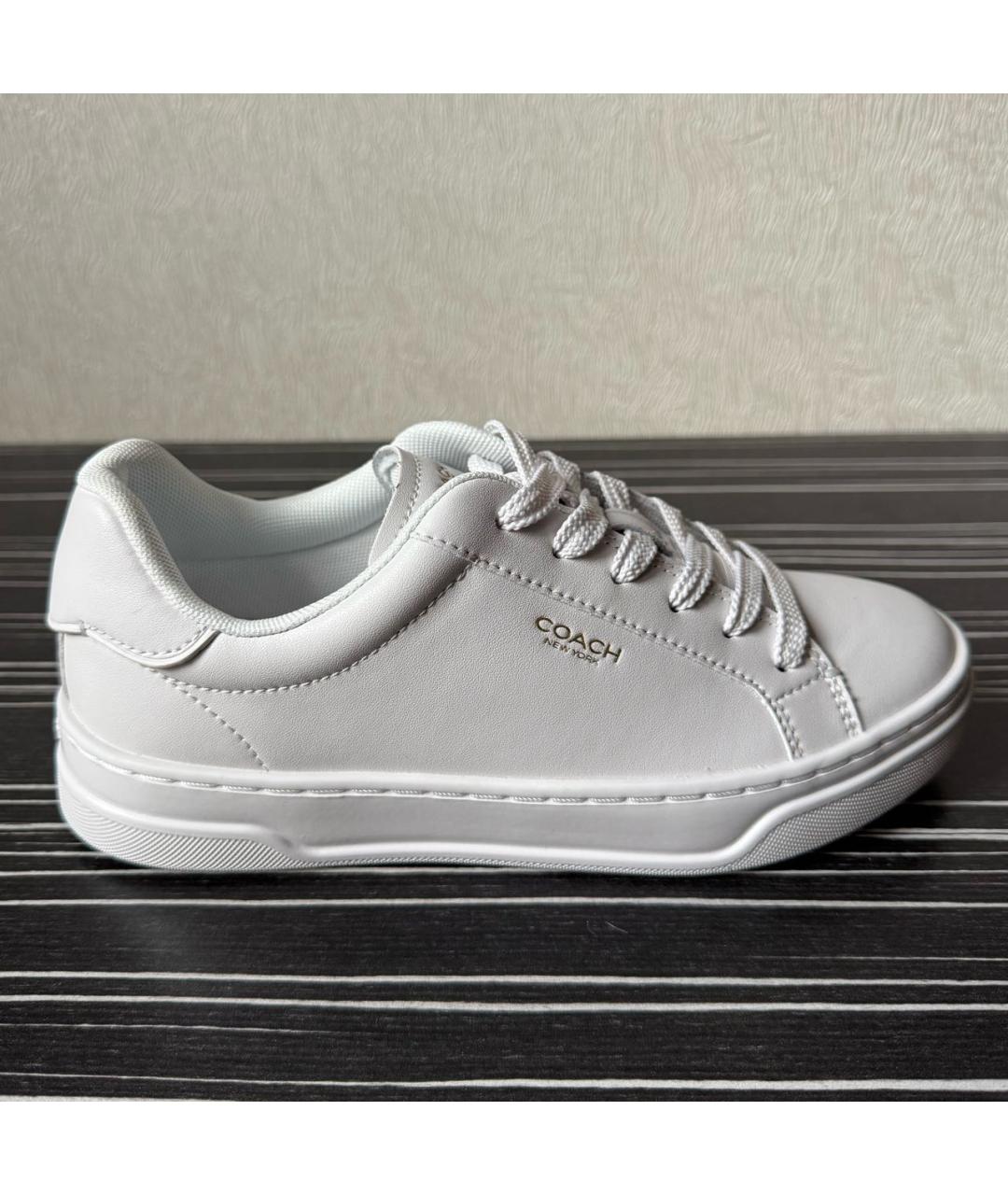 COACH Белые кожаные кеды, фото 7
