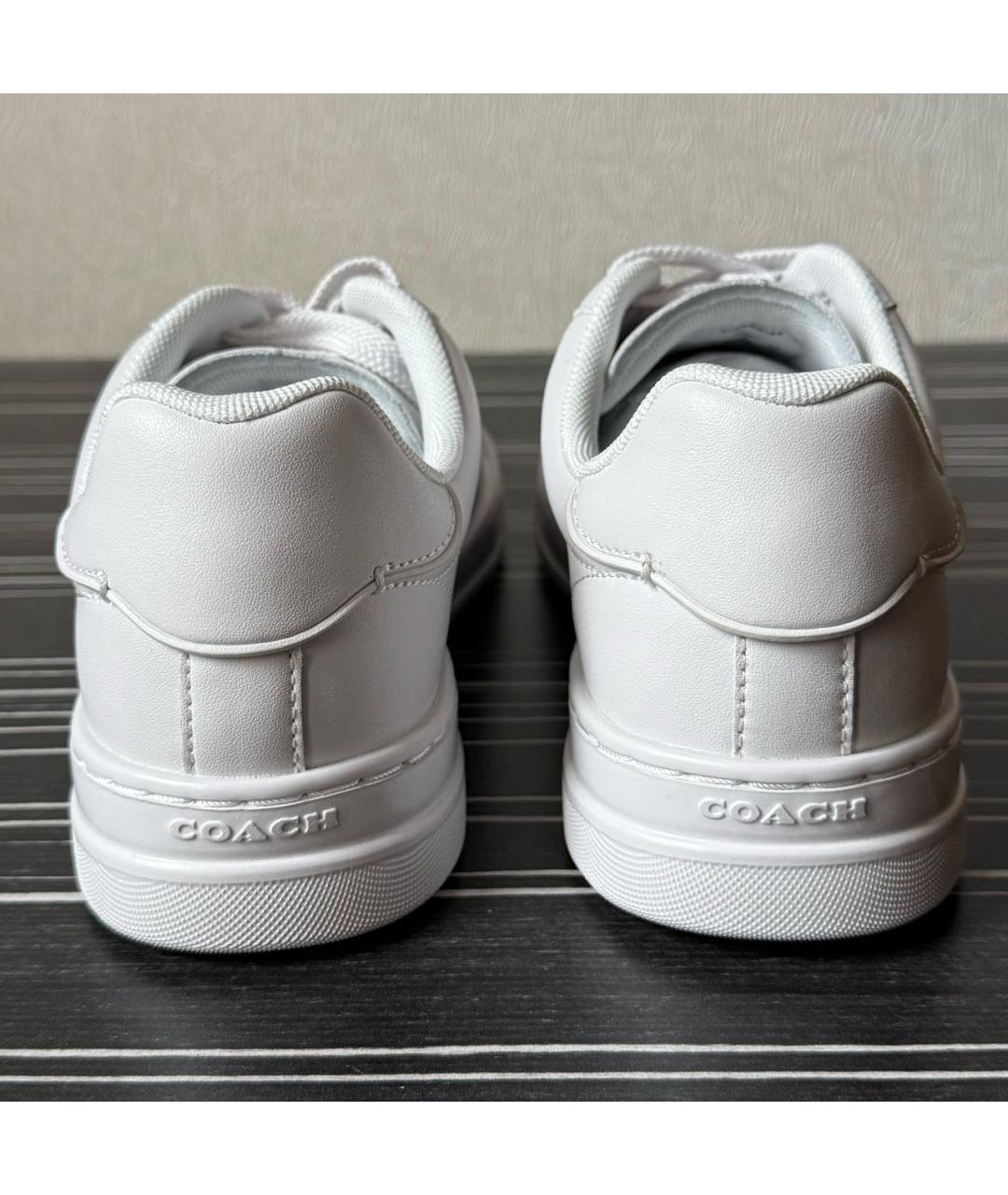COACH Белые кожаные кеды, фото 5