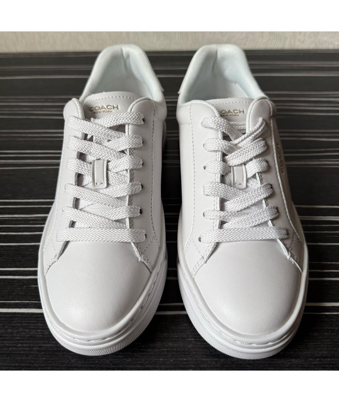 COACH Белые кожаные кеды, фото 3