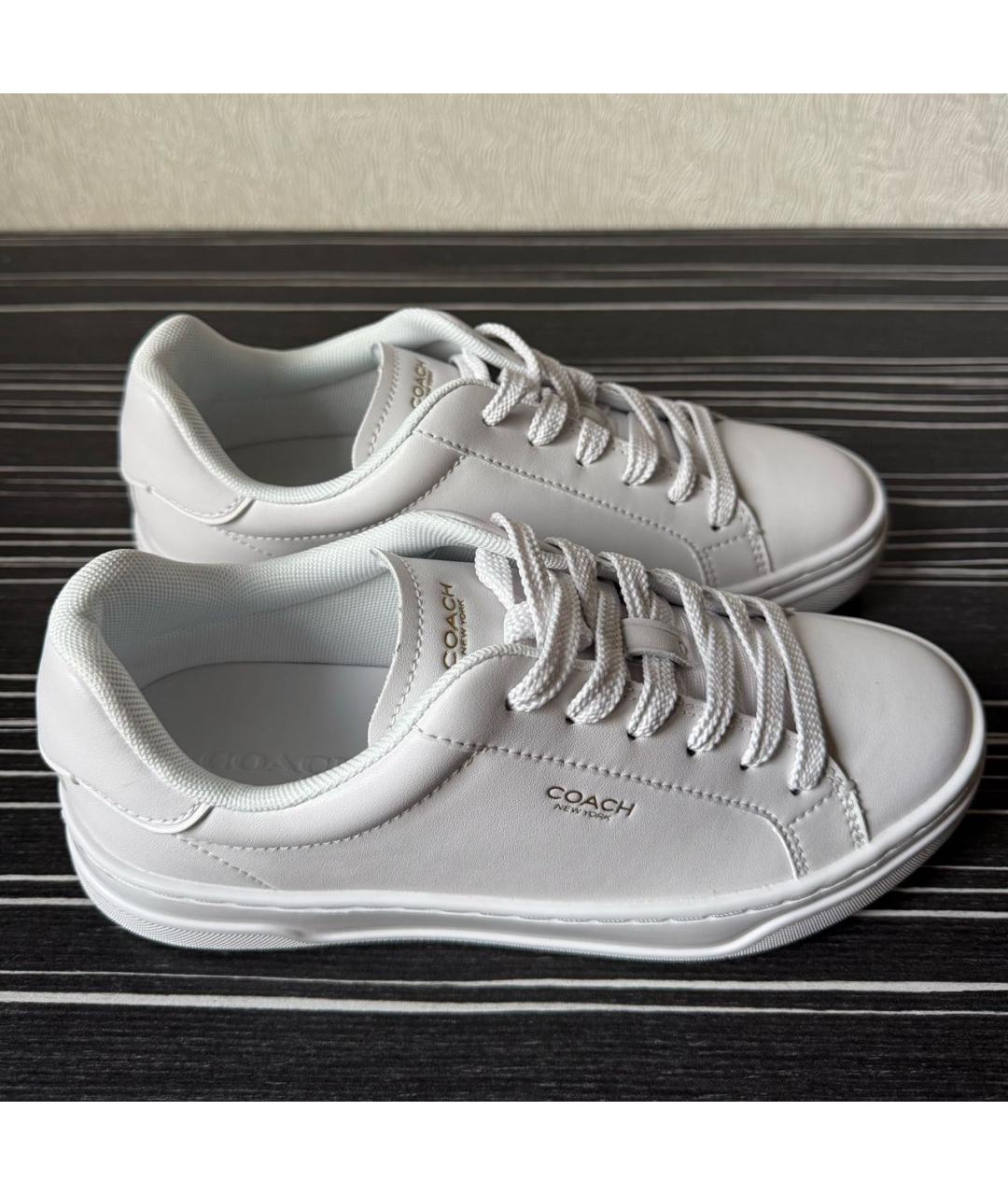 COACH Белые кожаные кеды, фото 2