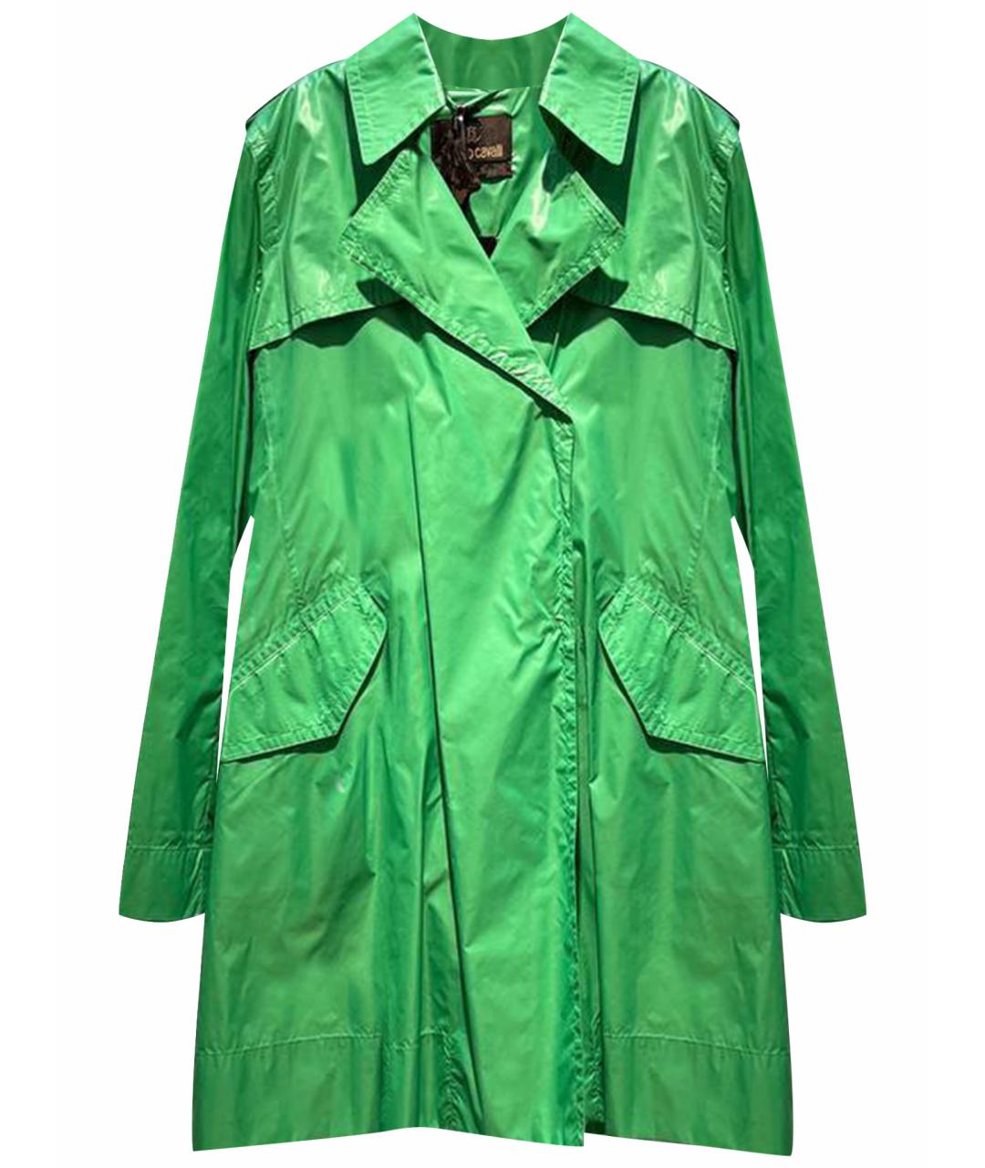 ROBERTO CAVALLI Зеленый полиамидовый тренч/плащ, фото 1