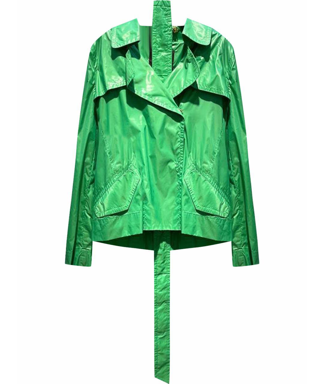 ROBERTO CAVALLI Зеленый полиамидовый тренч/плащ, фото 1