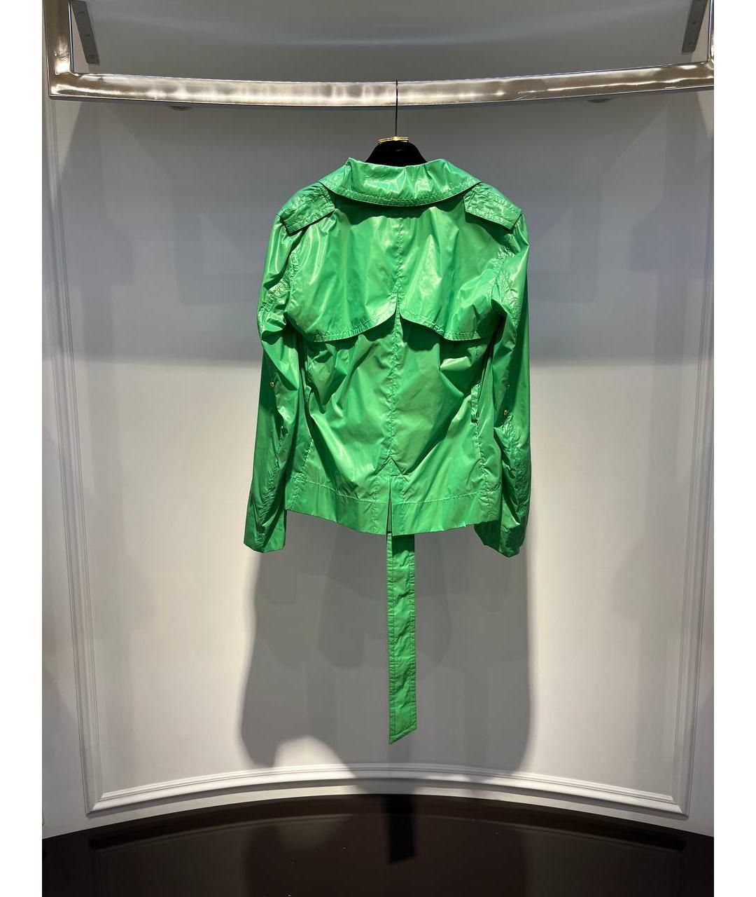 ROBERTO CAVALLI Зеленый полиамидовый тренч/плащ, фото 3