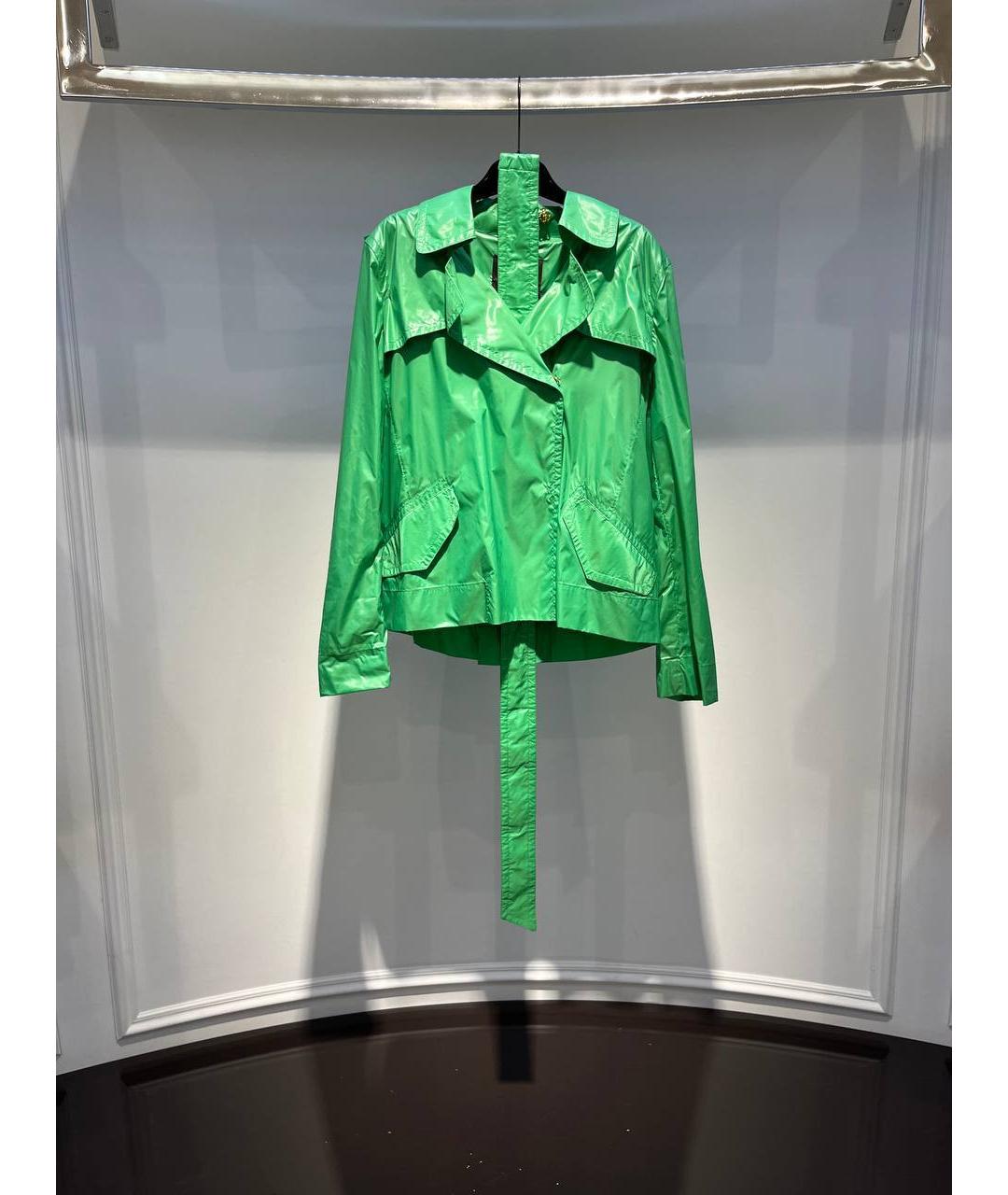 ROBERTO CAVALLI Зеленый полиамидовый тренч/плащ, фото 4