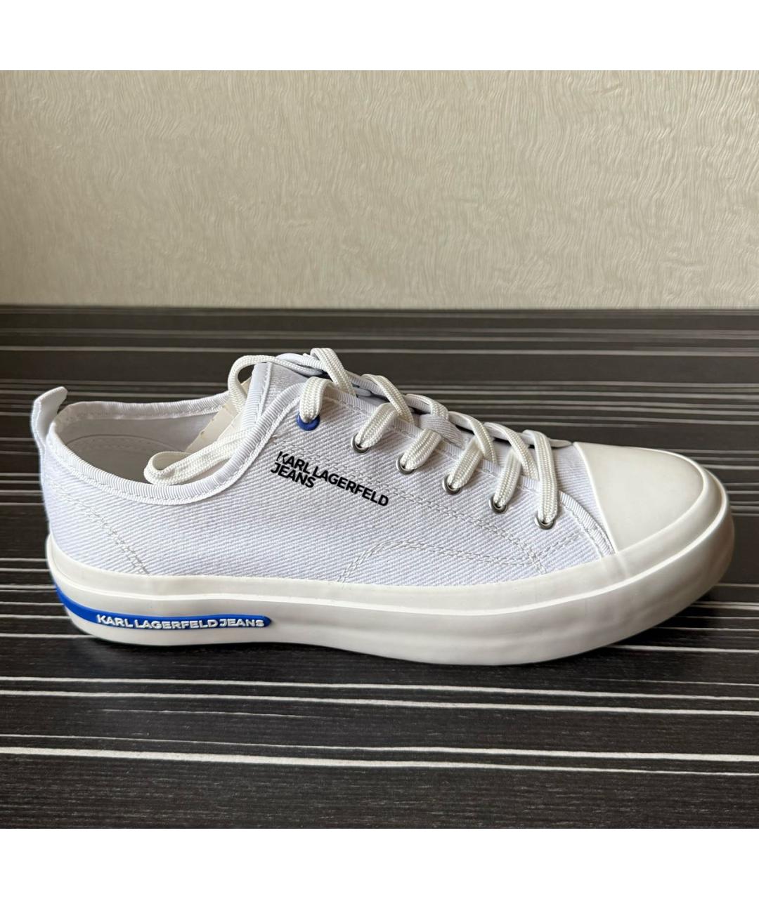 KARL LAGERFELD Белые текстильные кеды, фото 9