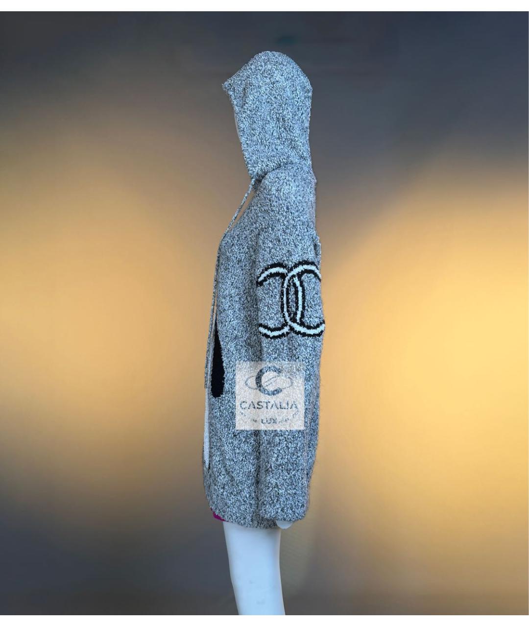 CHANEL Серый шелковый джемпер / свитер, фото 7