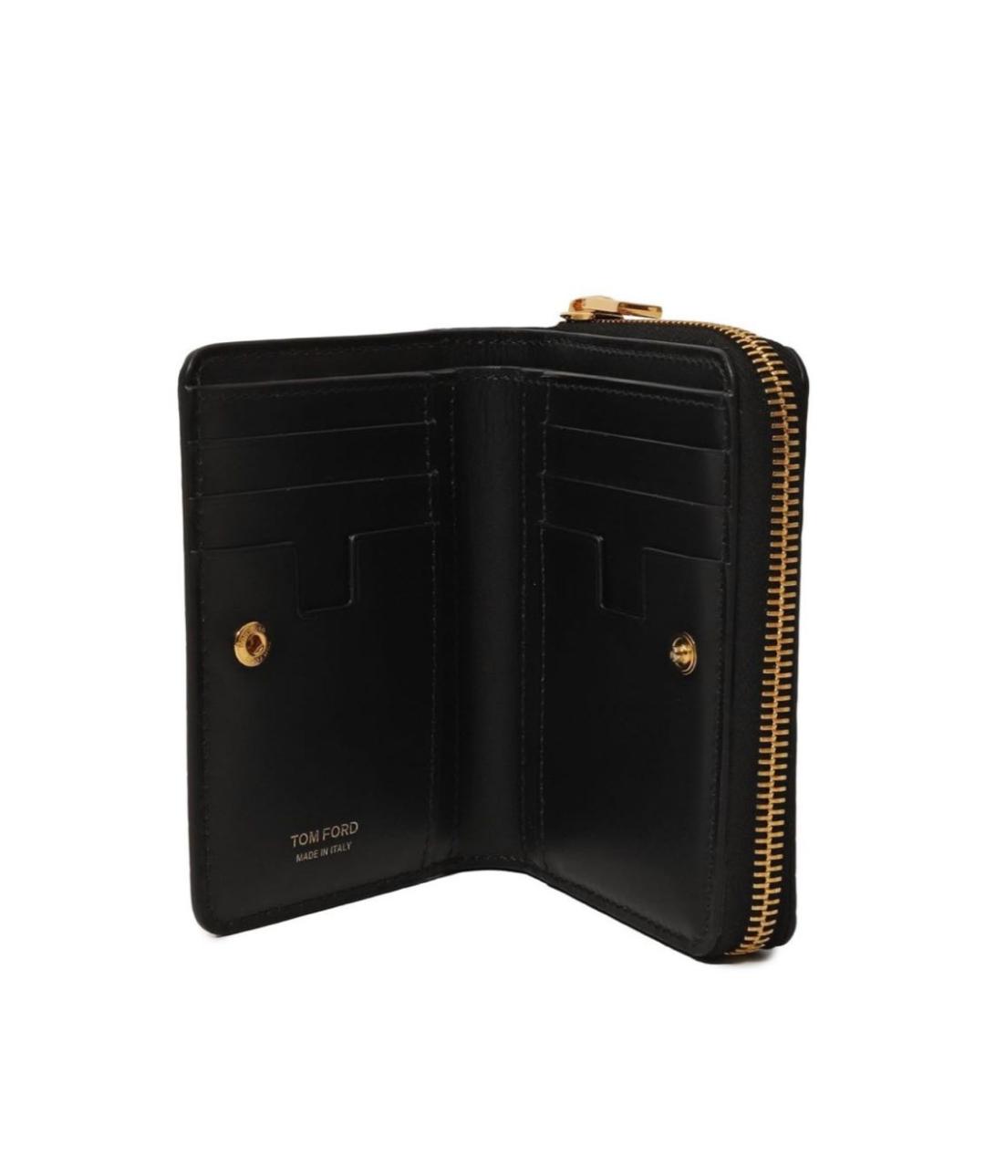 TOM FORD Черный кожаный кошелек, фото 3