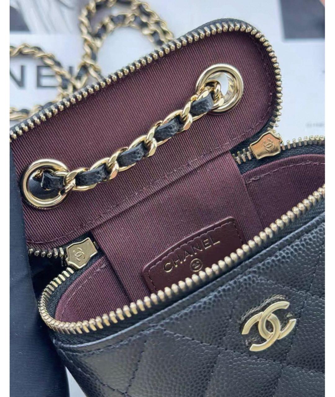 CHANEL Черная кожаная сумка через плечо, фото 7