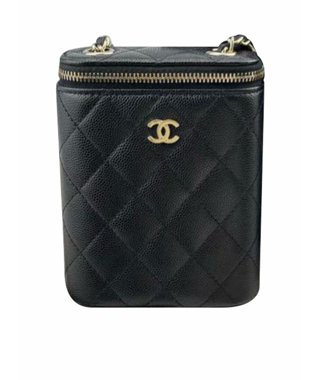 CHANEL Черная кожаная сумка через плечо, фото 1