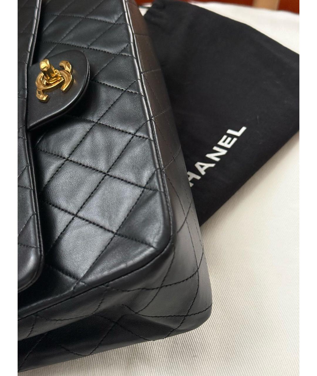CHANEL Черная кожаная сумка через плечо, фото 5