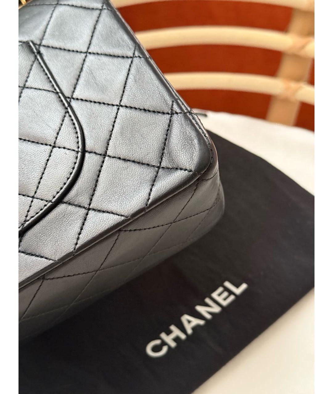 CHANEL Черная кожаная сумка через плечо, фото 7