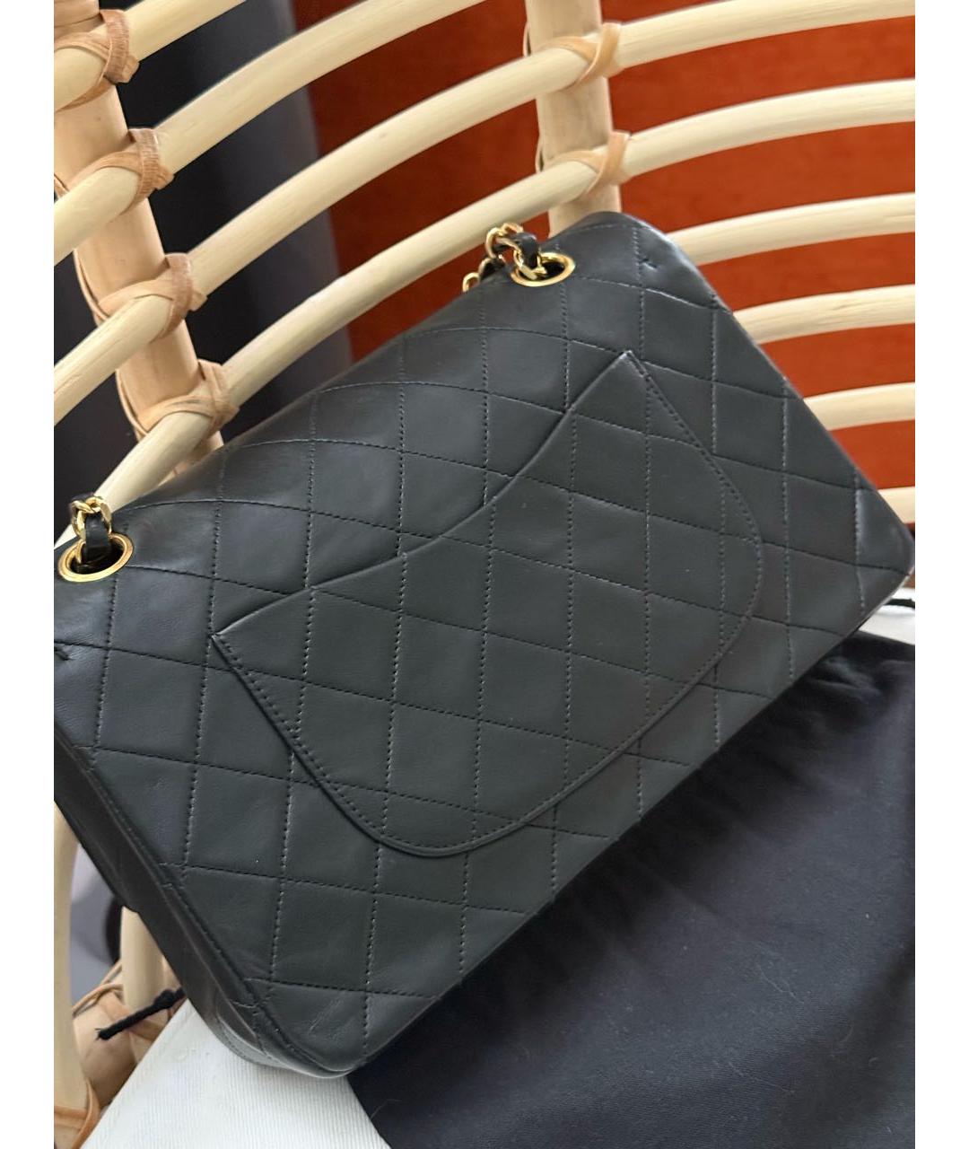 CHANEL Черная кожаная сумка через плечо, фото 3