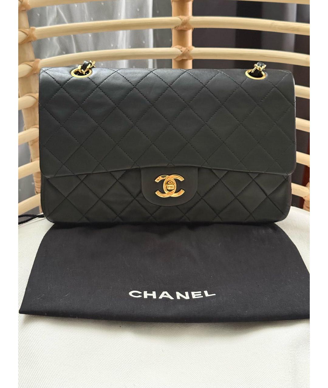 CHANEL Черная кожаная сумка через плечо, фото 9