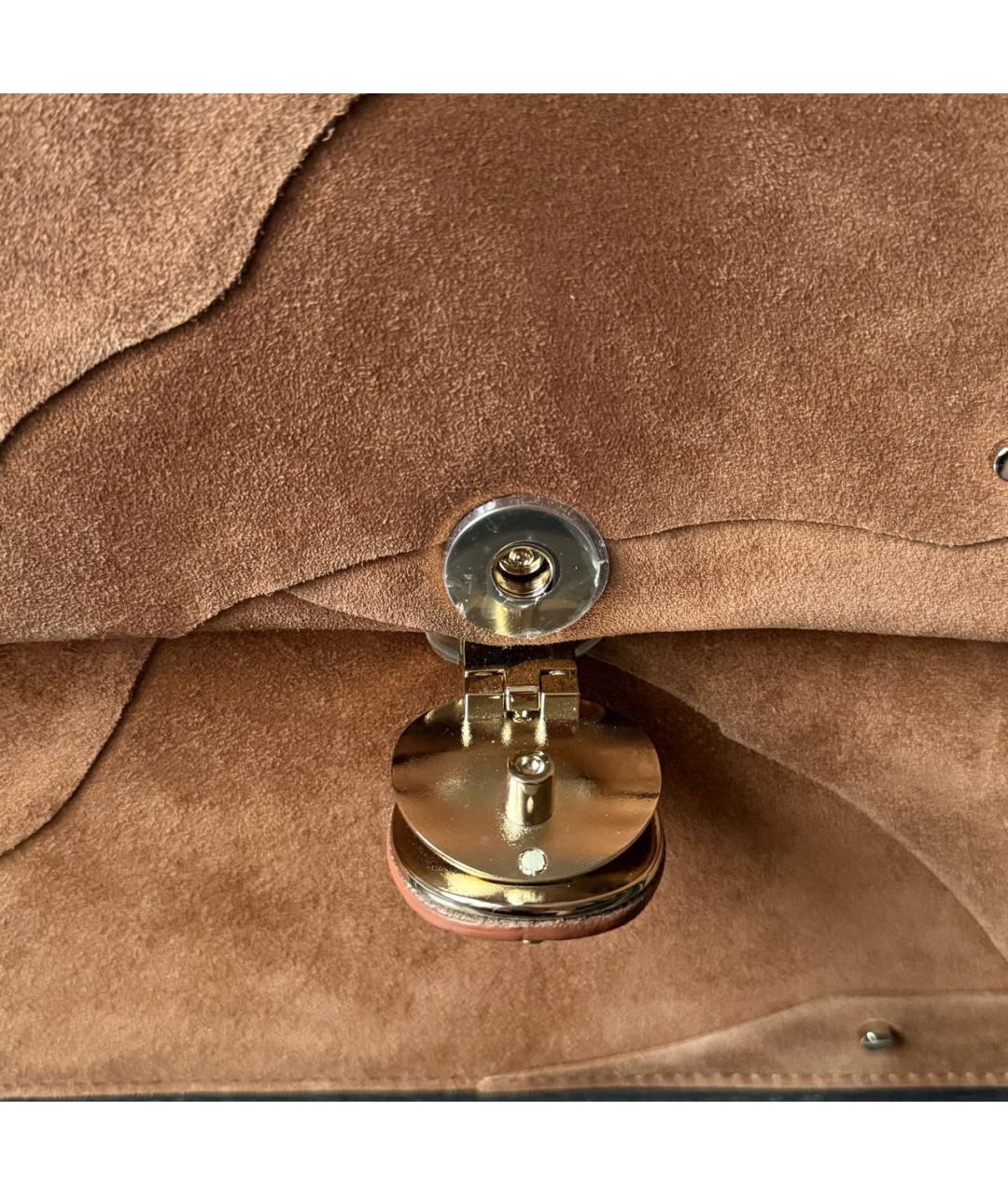 CHLOE Коричневая замшевая сумка через плечо, фото 5