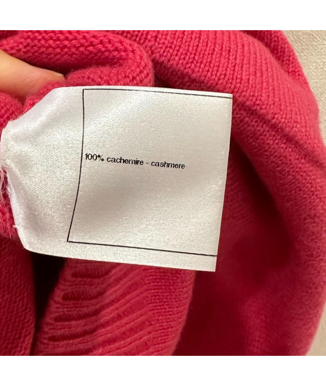 CHANEL Розовое кашемировое повседневное платье, фото 8