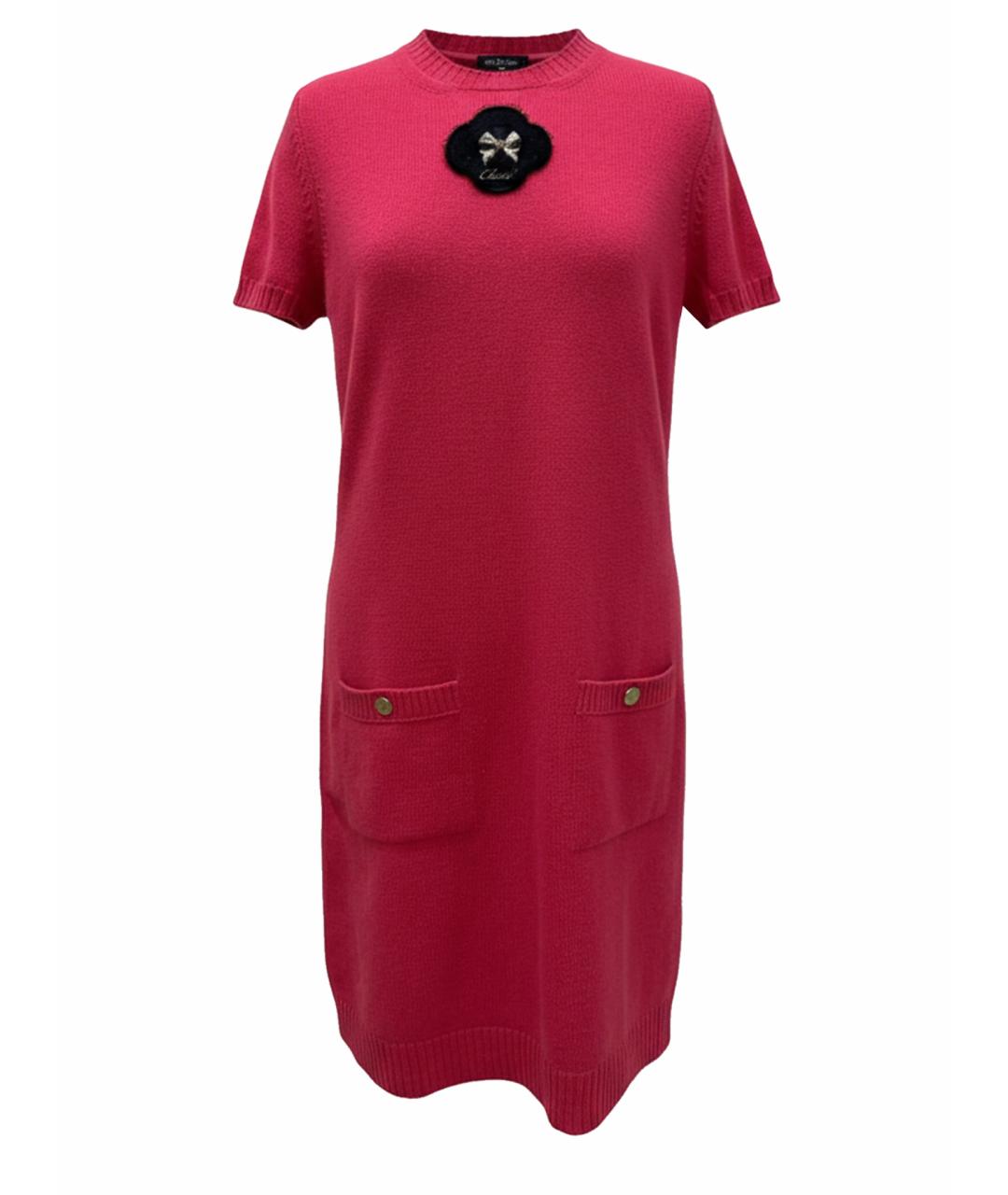 CHANEL Розовое кашемировое повседневное платье, фото 1