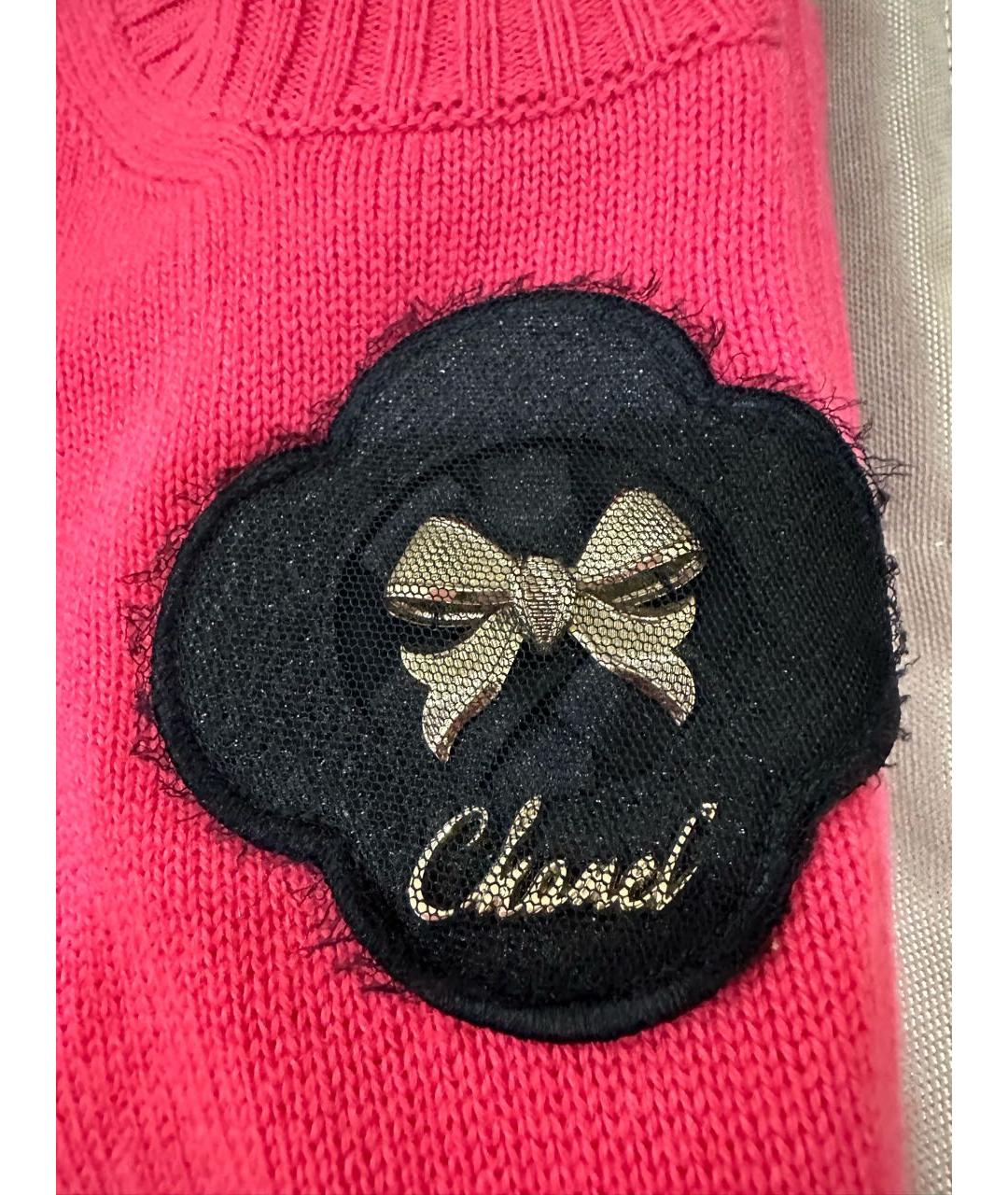 CHANEL Розовое кашемировое повседневное платье, фото 7