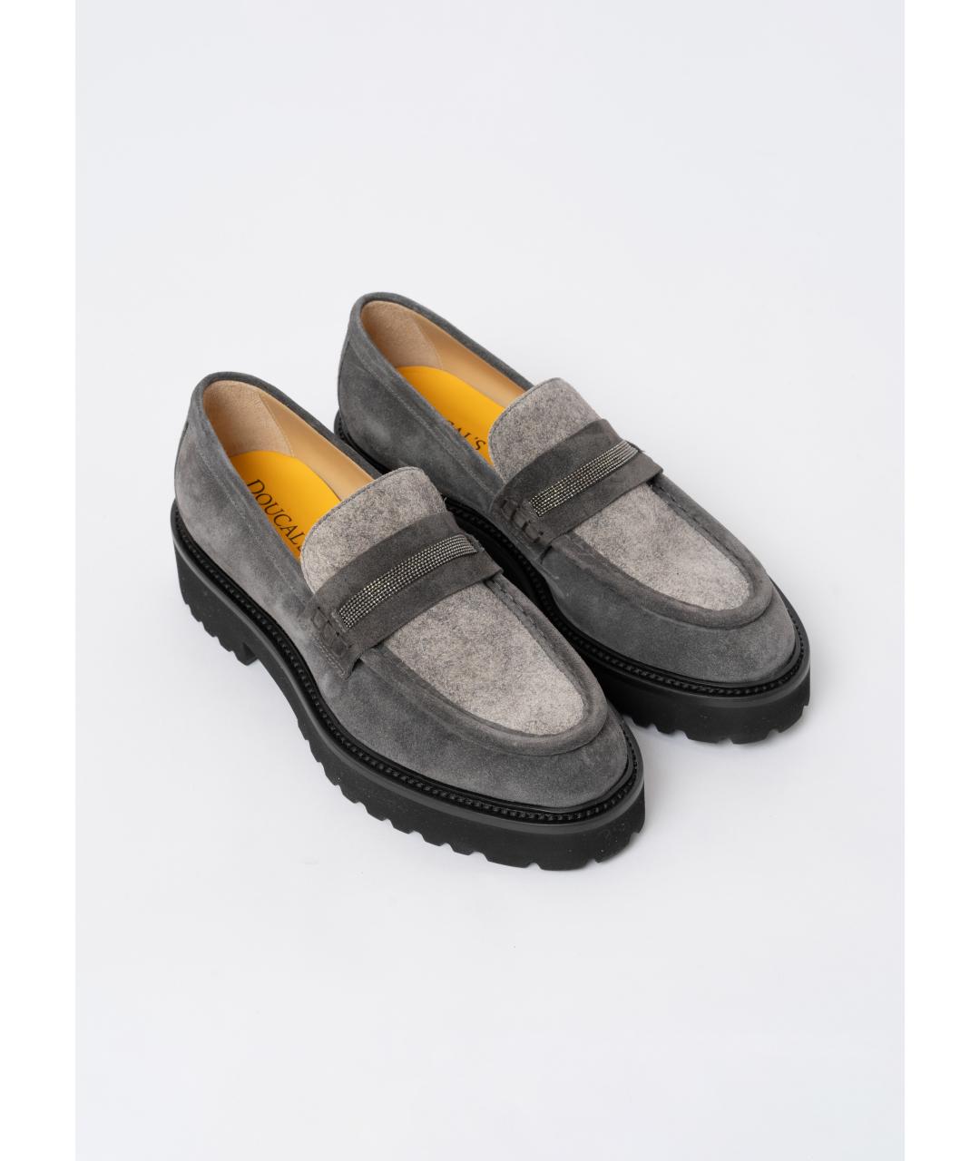 DOUCAL'S Серые замшевые лоферы, фото 2