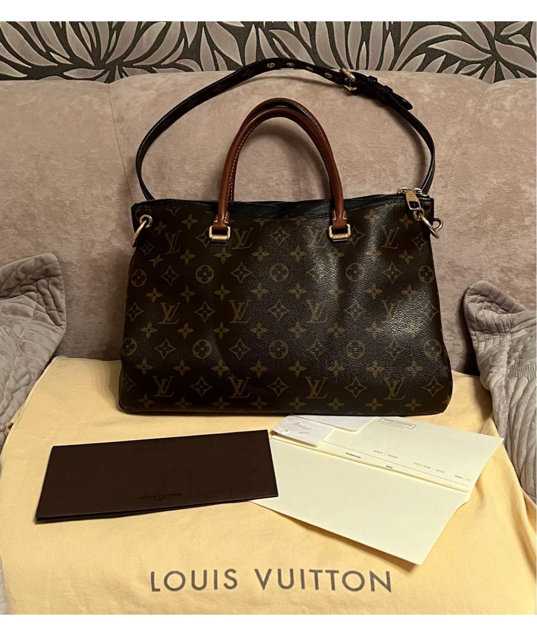 LOUIS VUITTON Коричневая сумка тоут, фото 9