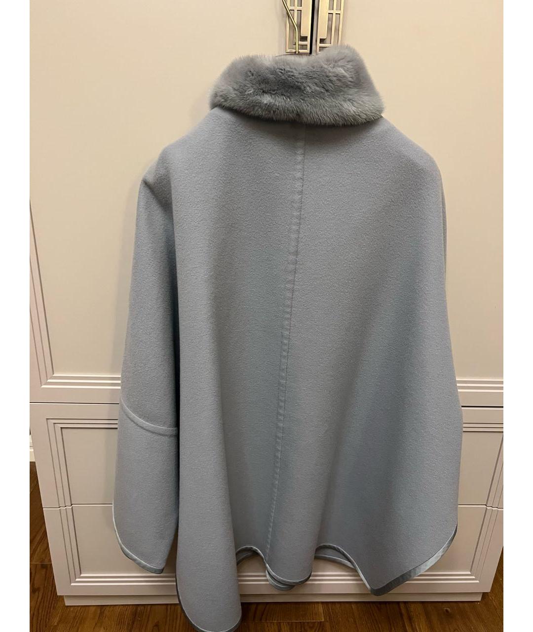 LORO PIANA Голубое кашемировое пальто, фото 3