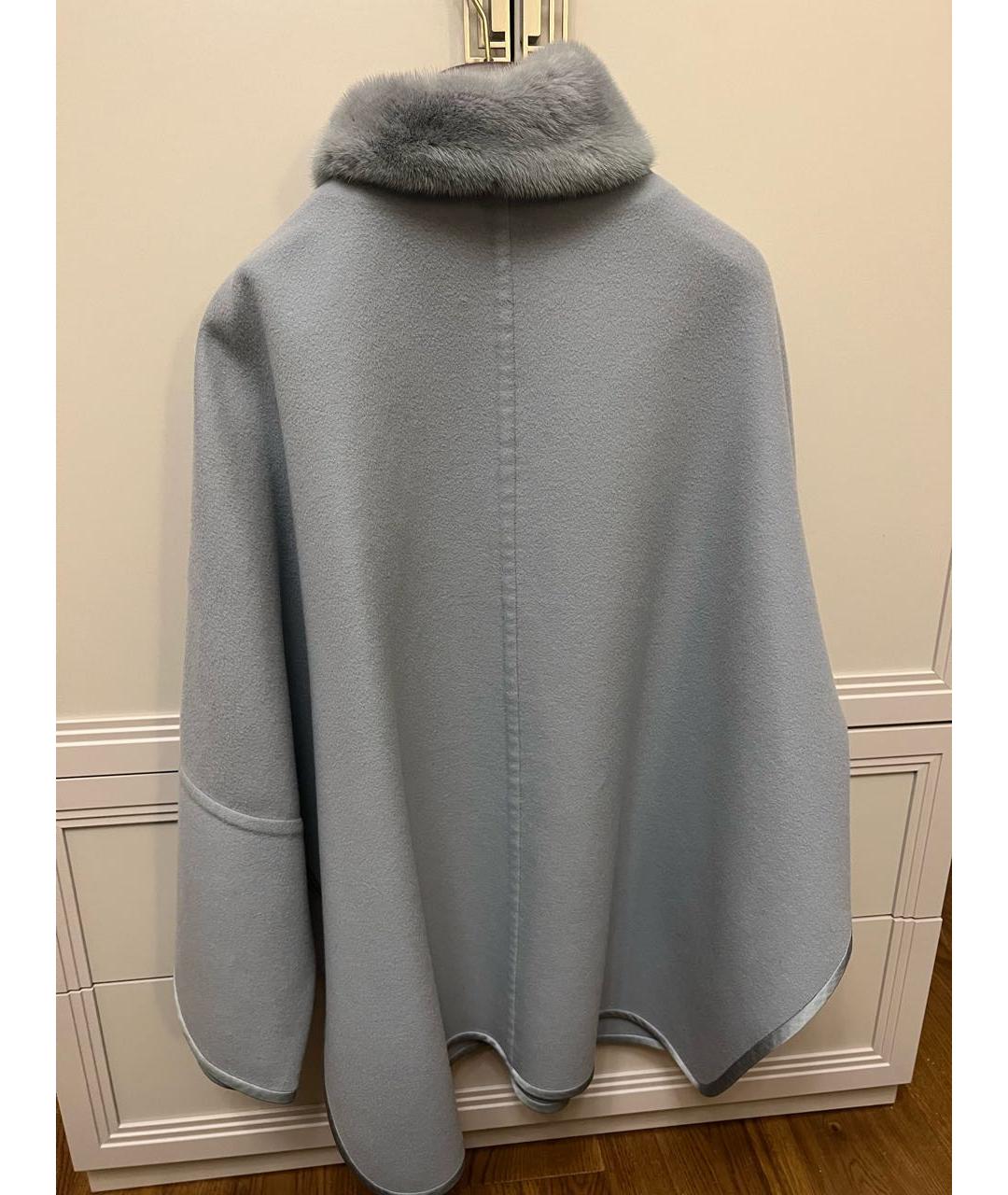 LORO PIANA Голубое кашемировое пальто, фото 4