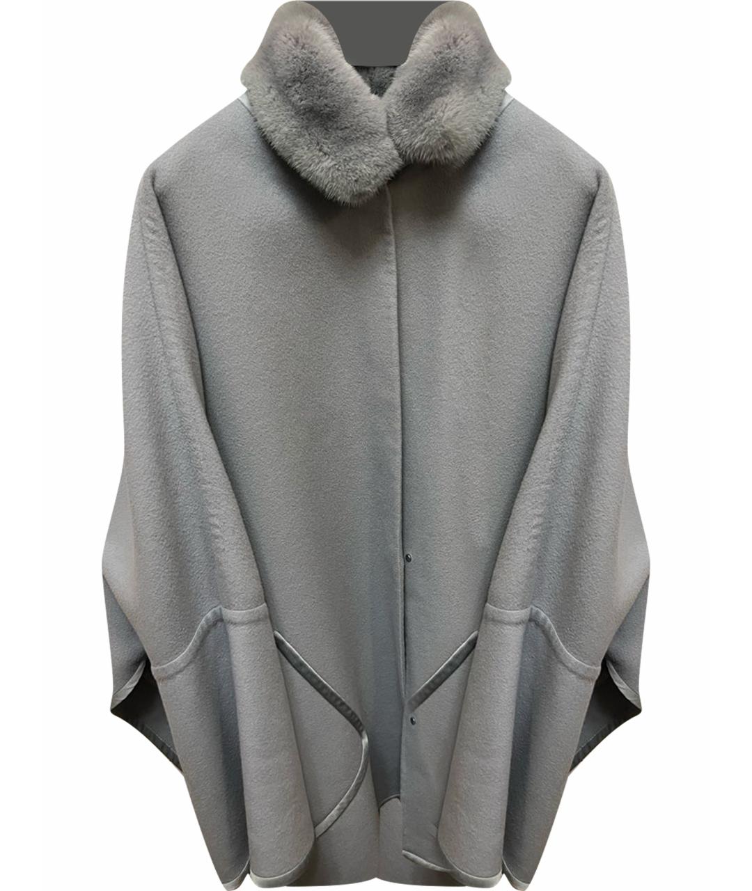 LORO PIANA Голубое кашемировое пальто, фото 1