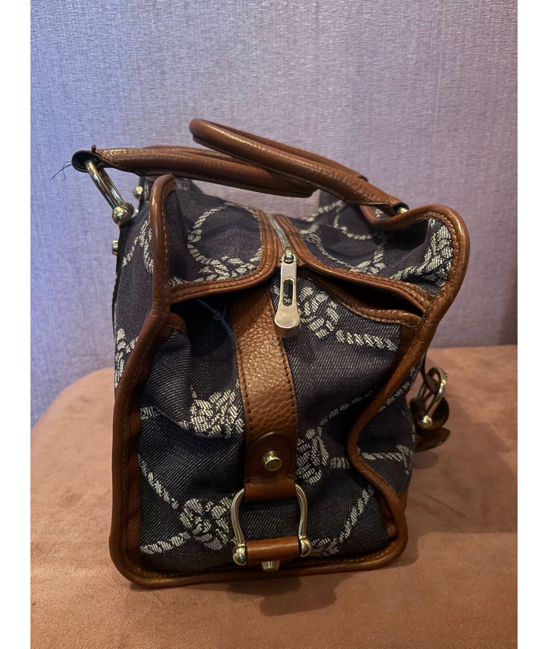 BURBERRY Синяя сумка тоут, фото 4