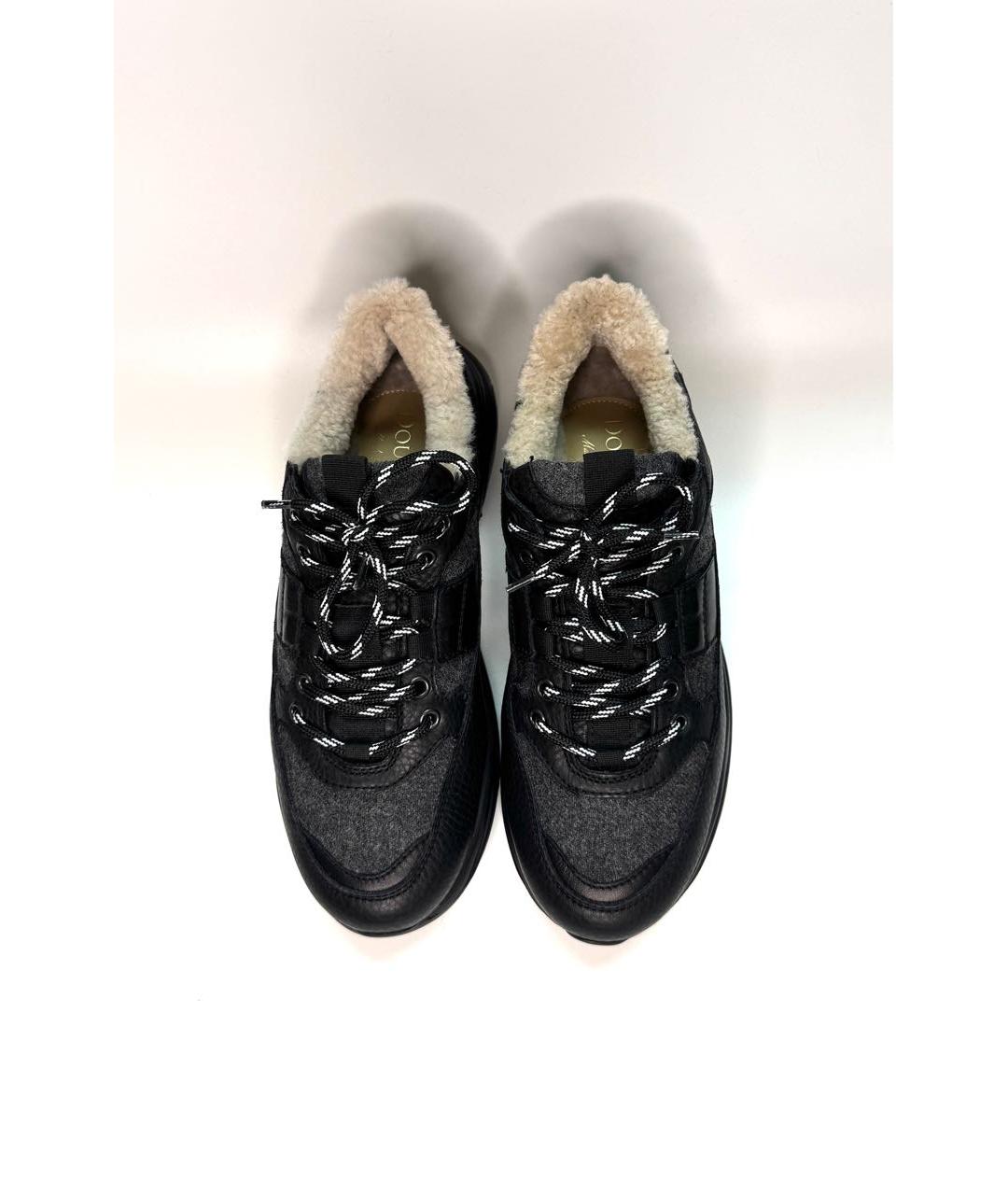 DOUCAL'S Черные кожаные кроссовки, фото 3