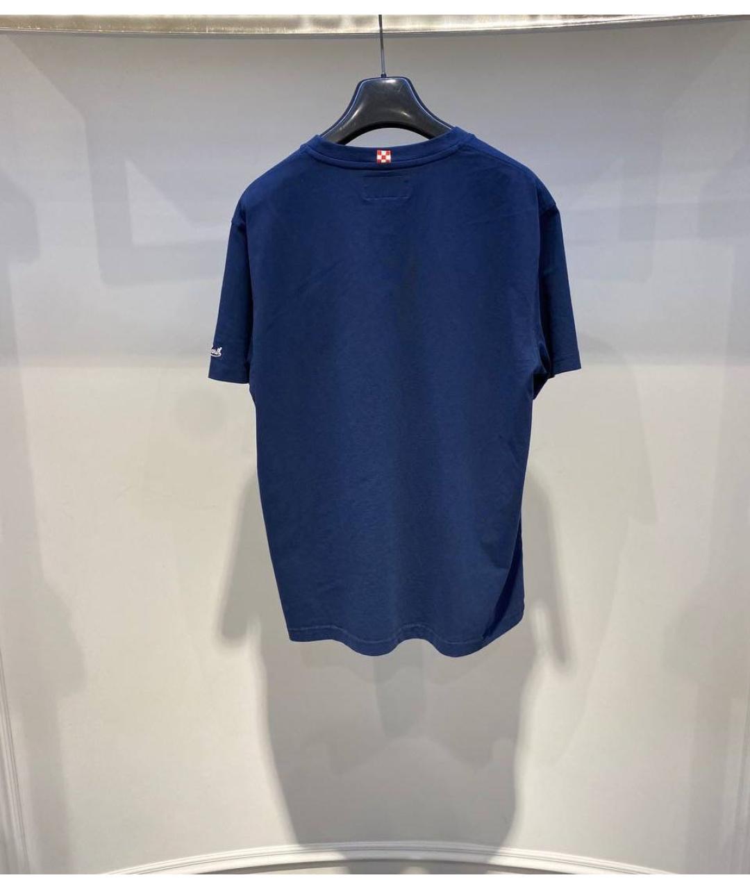 MC2 SAINT BARTH Синяя хлопковая футболка, фото 3