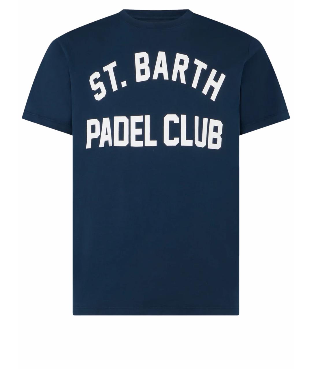 MC2 SAINT BARTH Синяя хлопковая футболка, фото 1