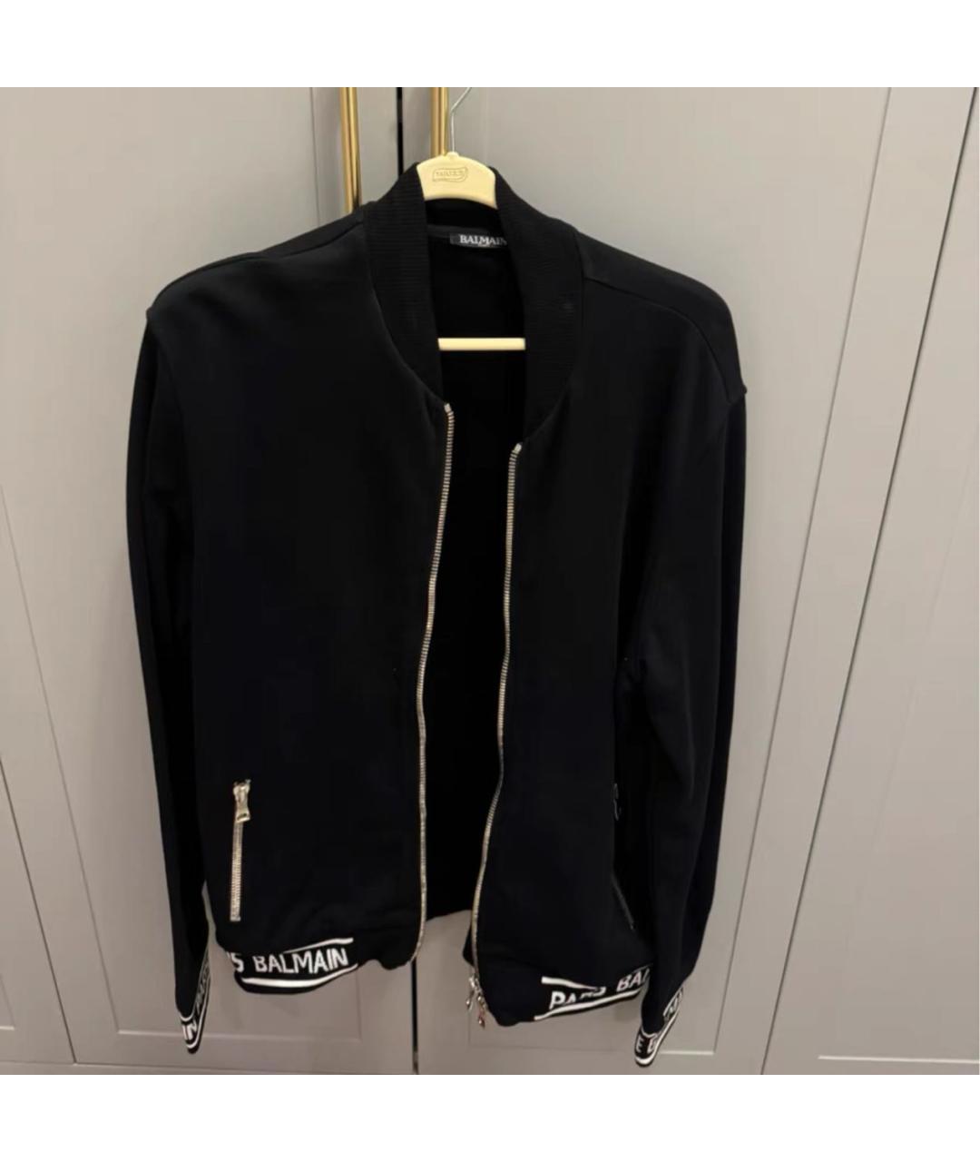 BALMAIN Черный хлопковый кардиган, фото 2