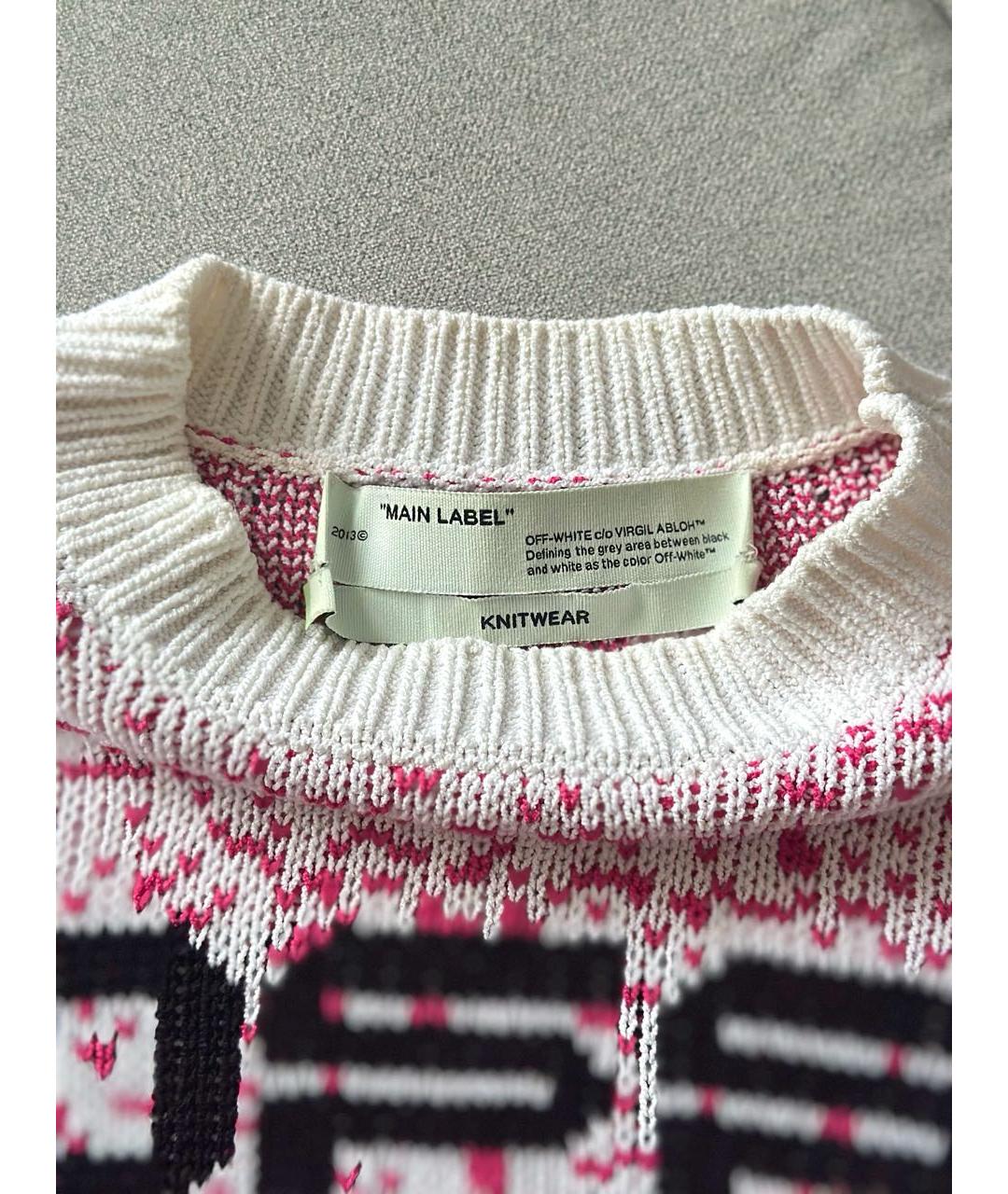 OFF-WHITE Розовый хлопковый джемпер / свитер, фото 4