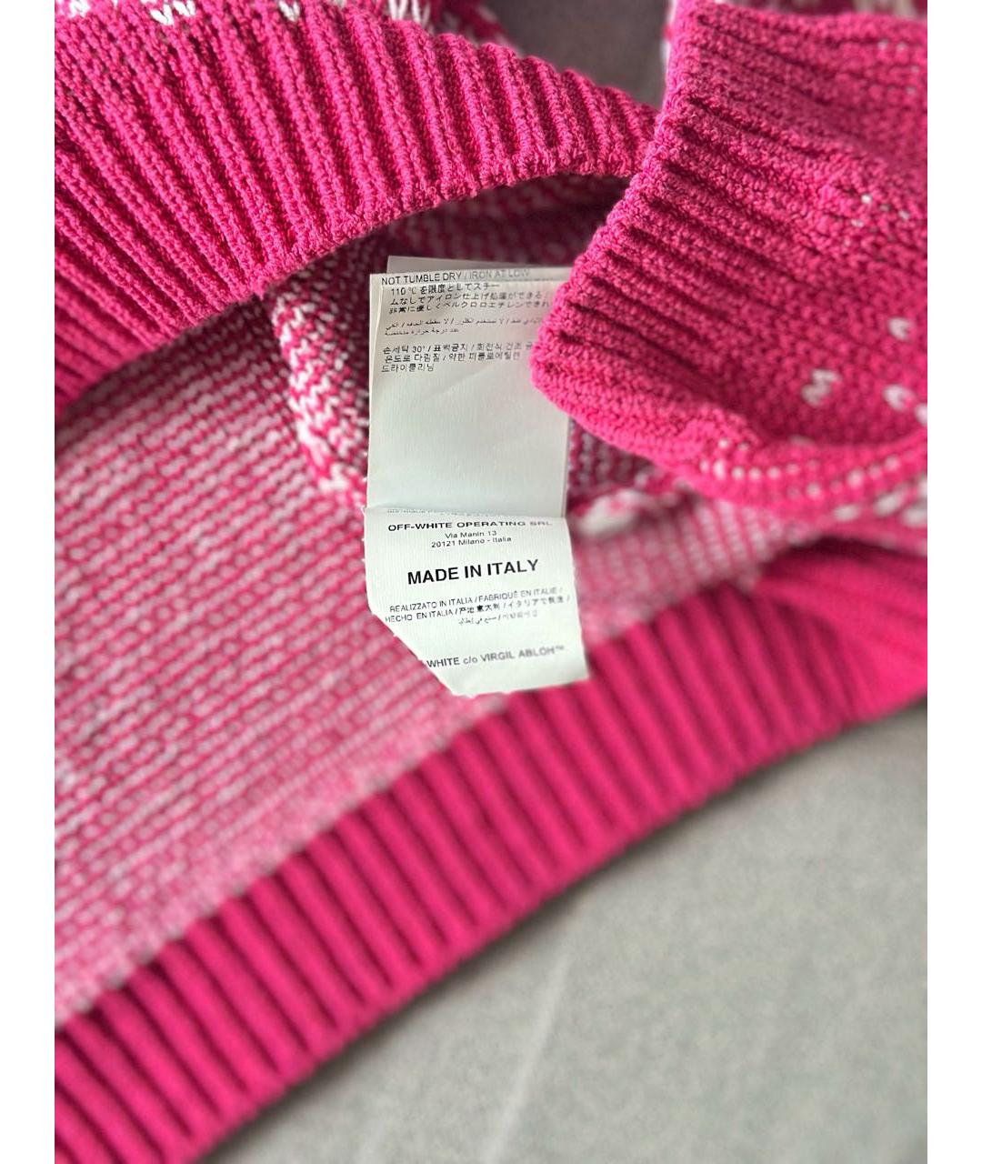 OFF-WHITE Розовый хлопковый джемпер / свитер, фото 6