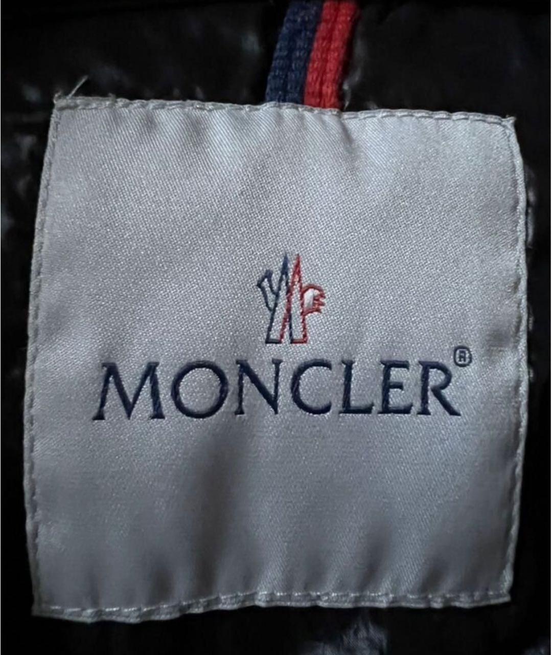 MONCLER Серый полиэстеровый пуховик, фото 5