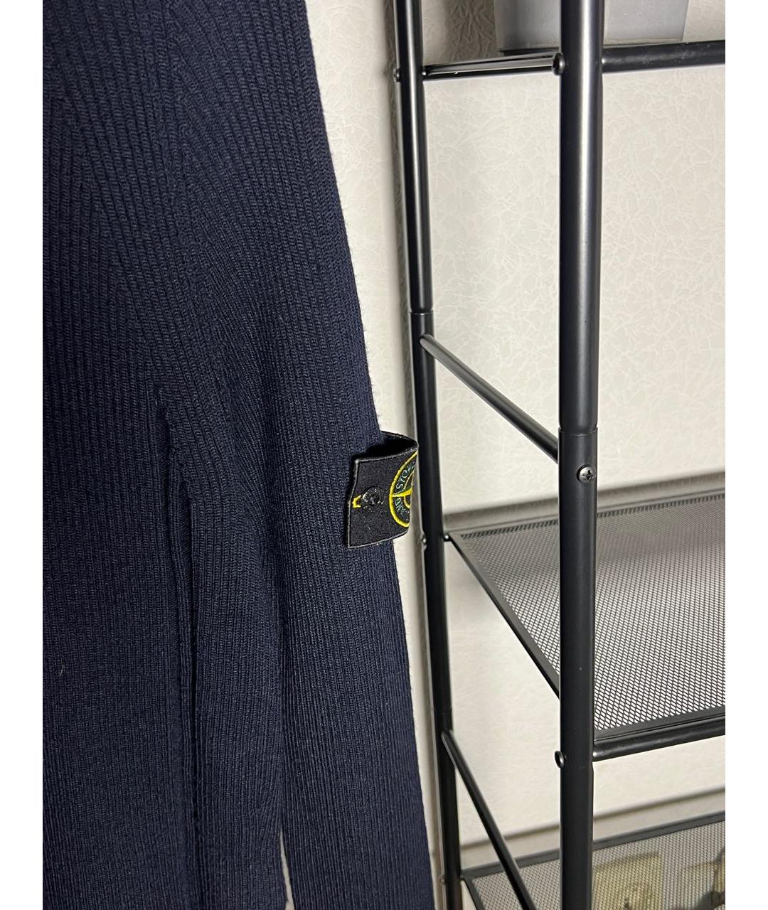 STONE ISLAND Темно-синий шерстяной джемпер / свитер, фото 3