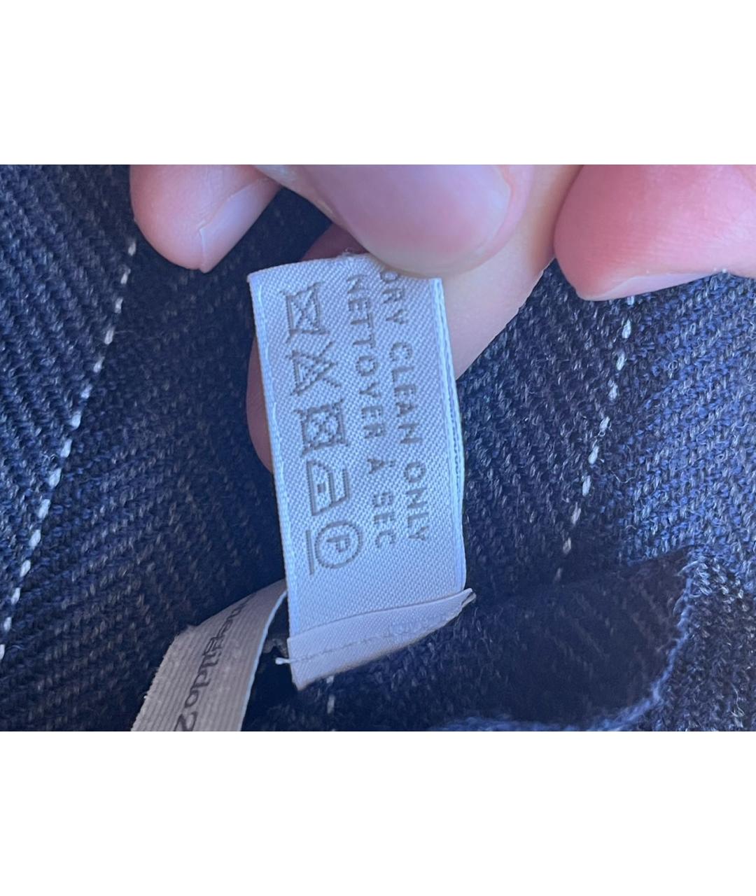 ERMENEGILDO ZEGNA XXX Синий шерстяной шарф, фото 6