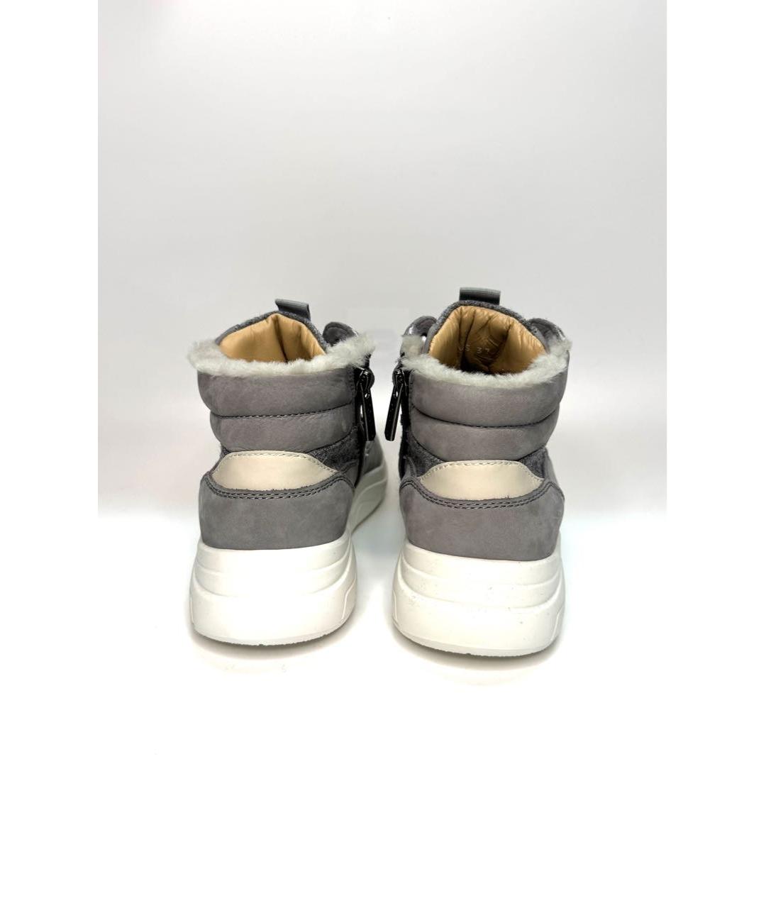 DOUCAL'S Серые текстильные кроссовки, фото 4