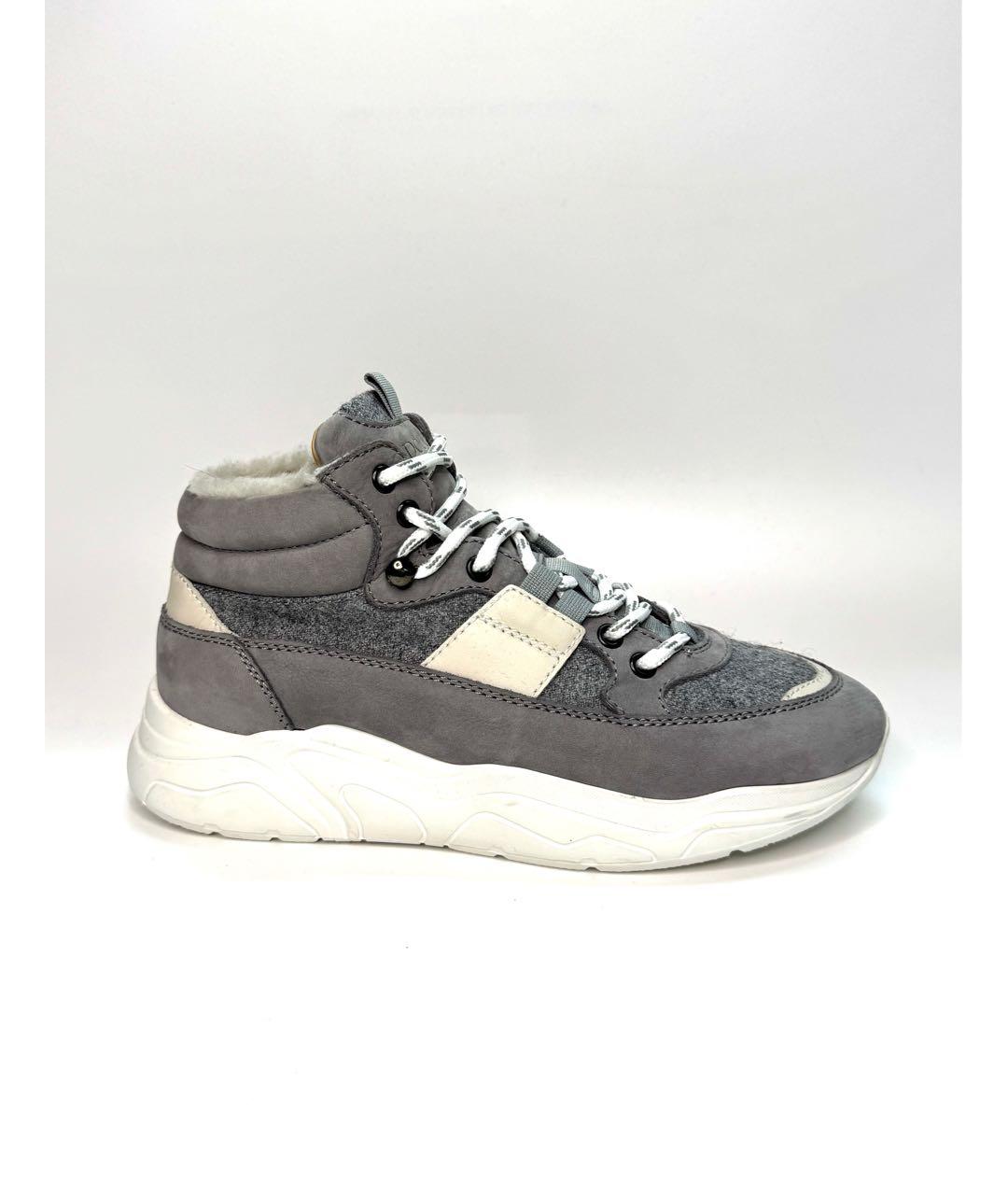 DOUCAL'S Серые текстильные кроссовки, фото 6