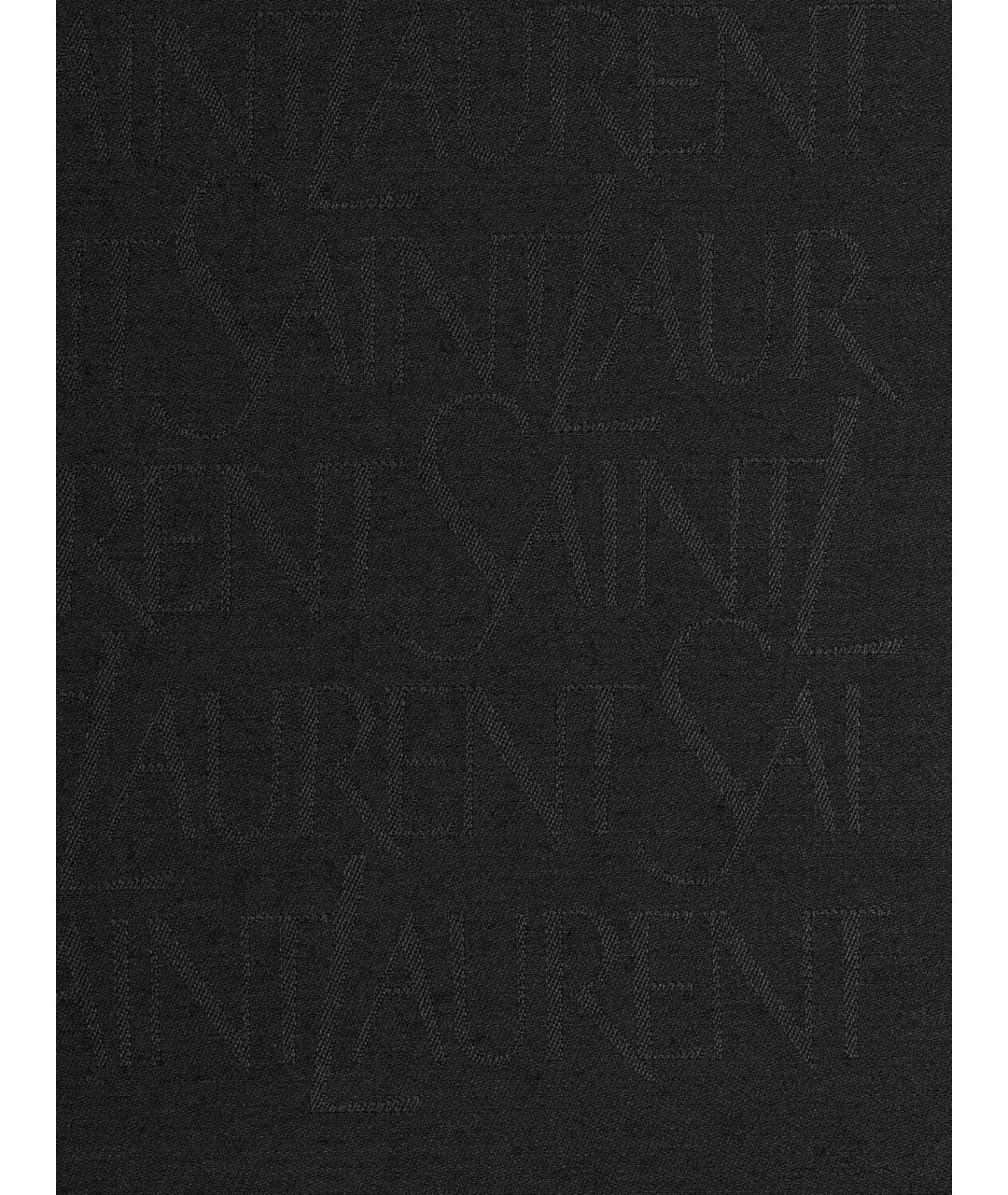 SAINT LAURENT Темно-синий шелковый шарф, фото 2