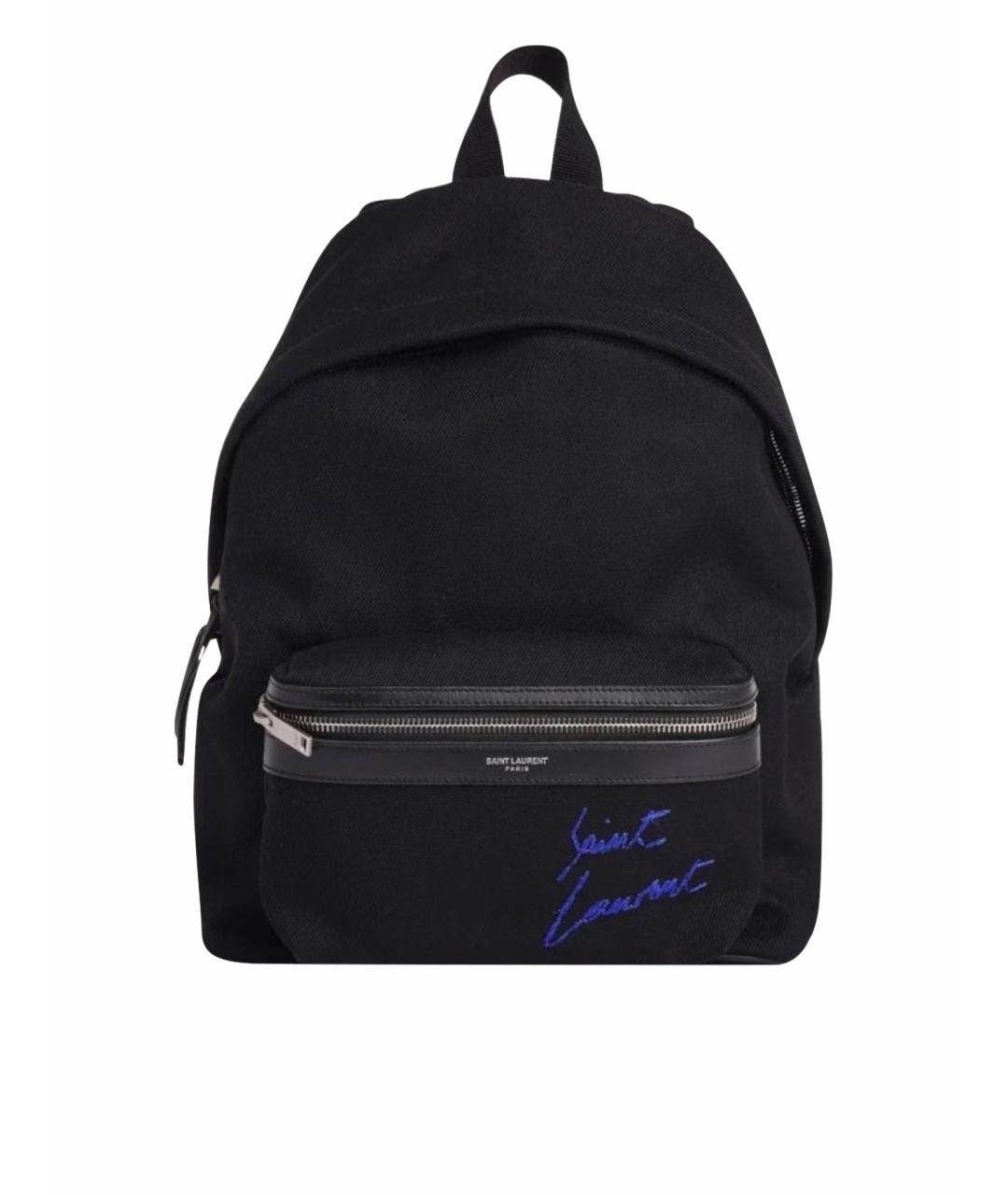 SAINT LAURENT Черный тканевый рюкзак, фото 1