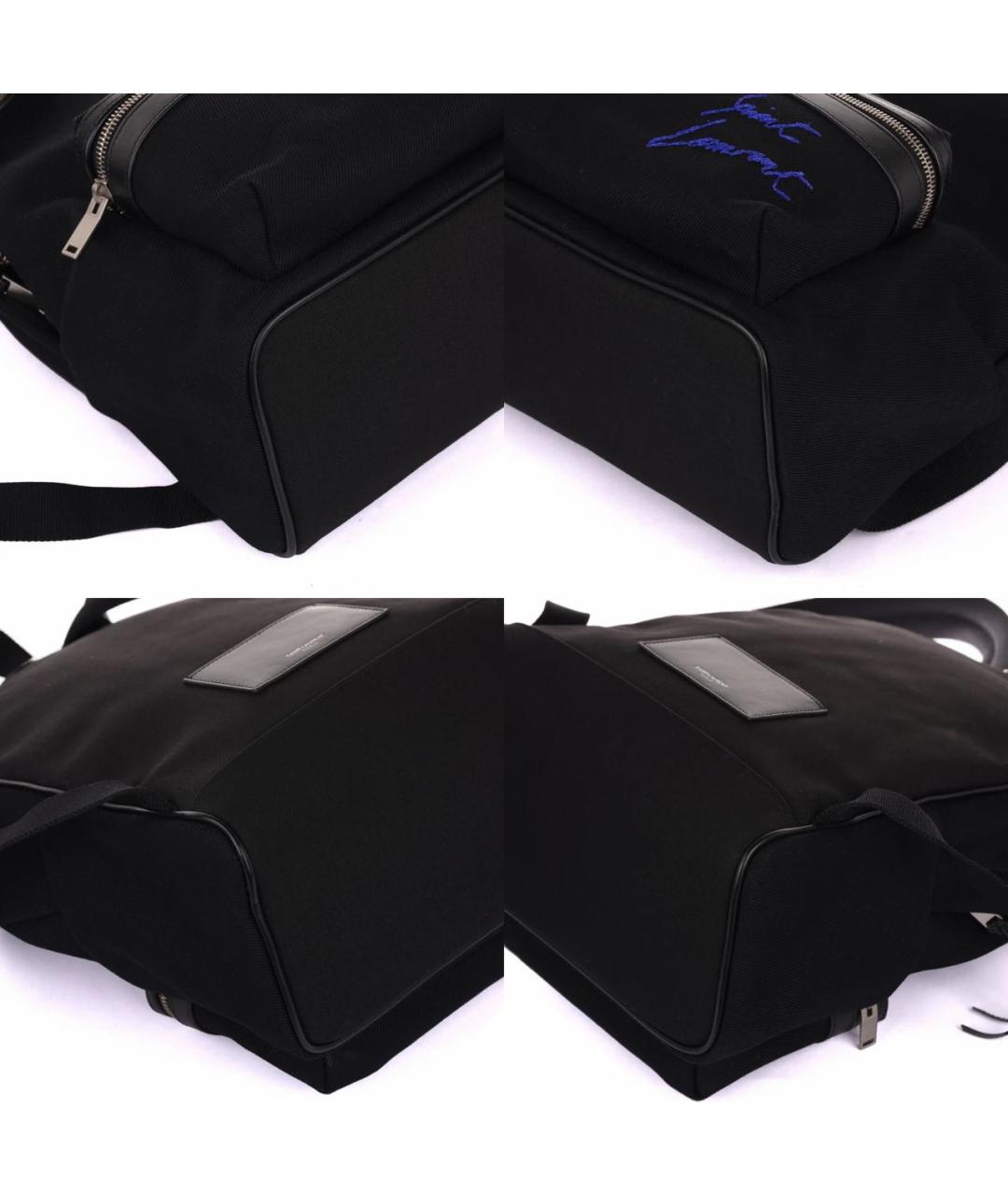 SAINT LAURENT Черный тканевый рюкзак, фото 8