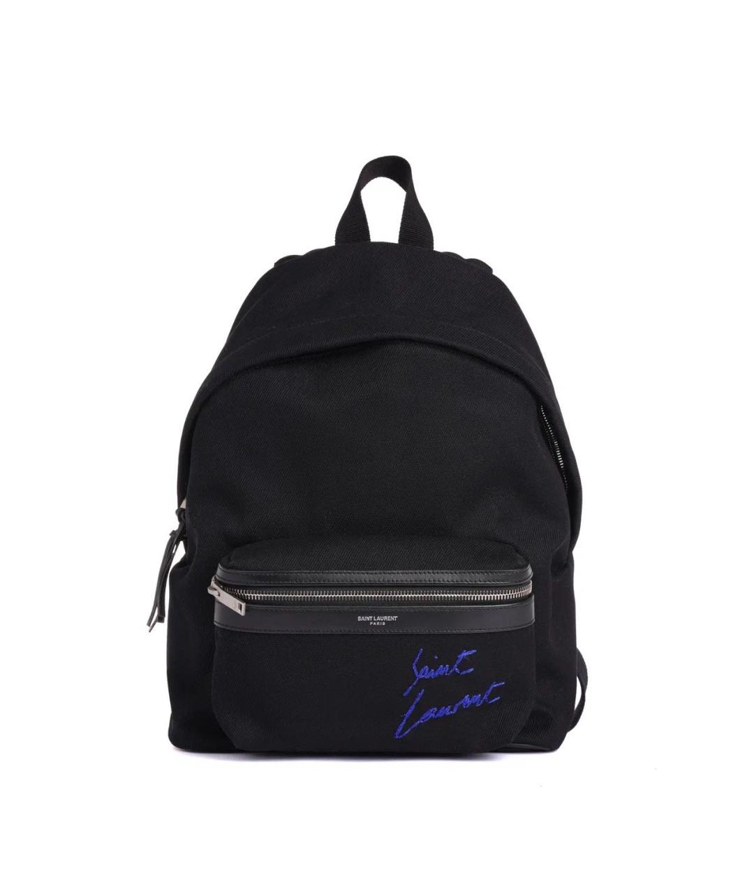 SAINT LAURENT Черный тканевый рюкзак, фото 9