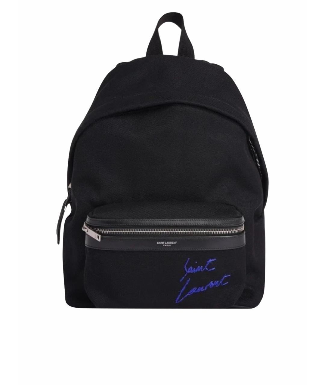 SAINT LAURENT Черный тканевый рюкзак, фото 11