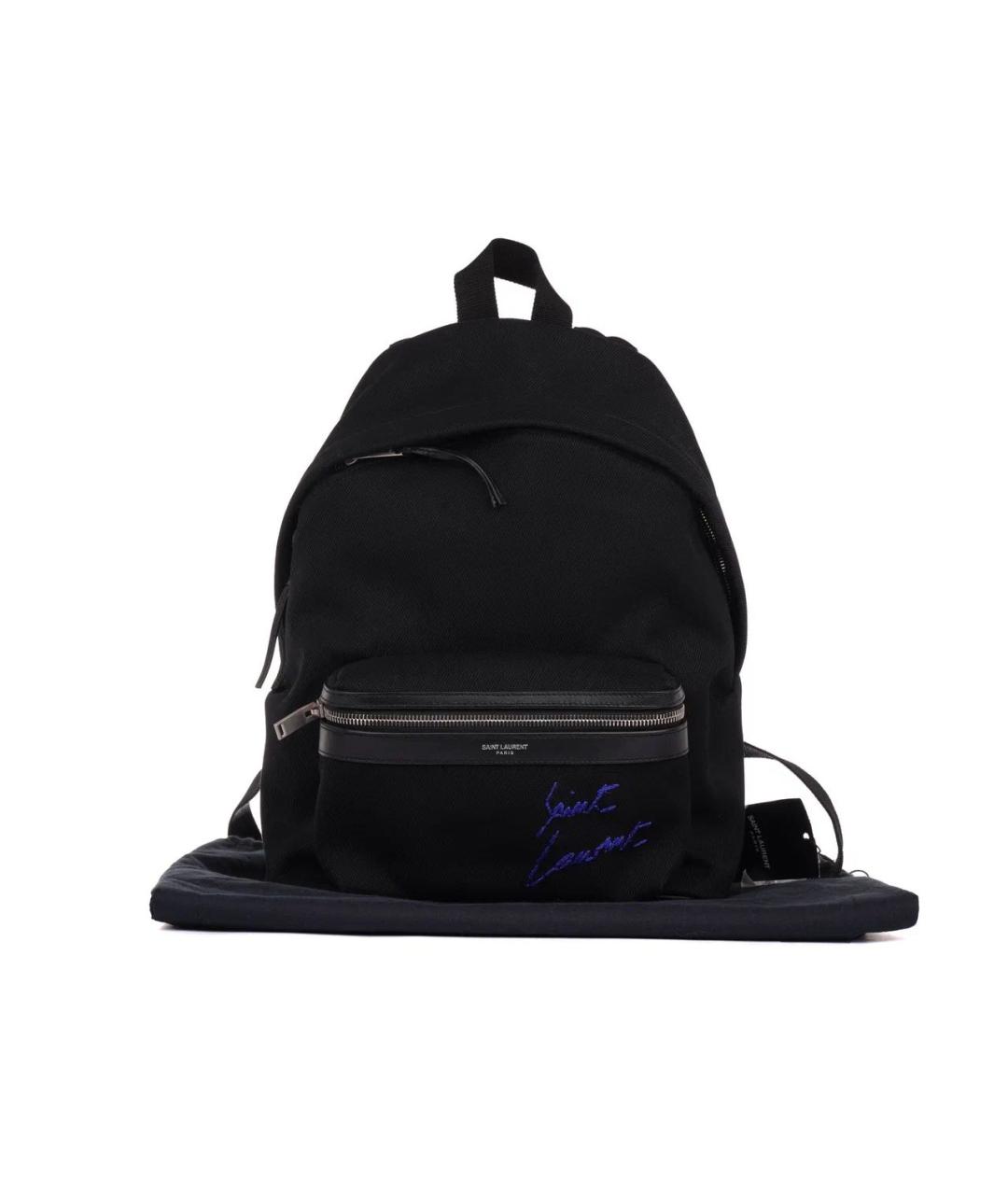SAINT LAURENT Черный тканевый рюкзак, фото 2