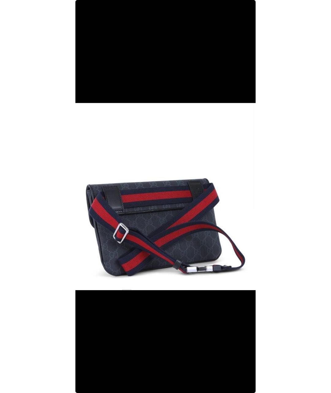 GUCCI Антрацитовая кожаная сумка на плечо, фото 2