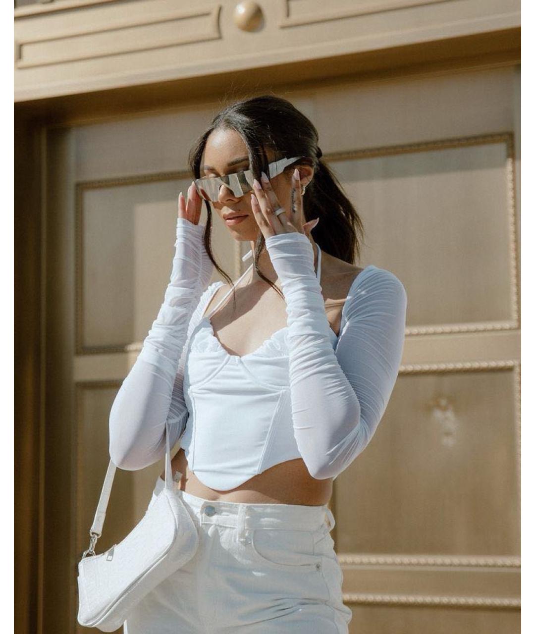 BALENCIAGA Серебряные пластиковые солнцезащитные очки, фото 7