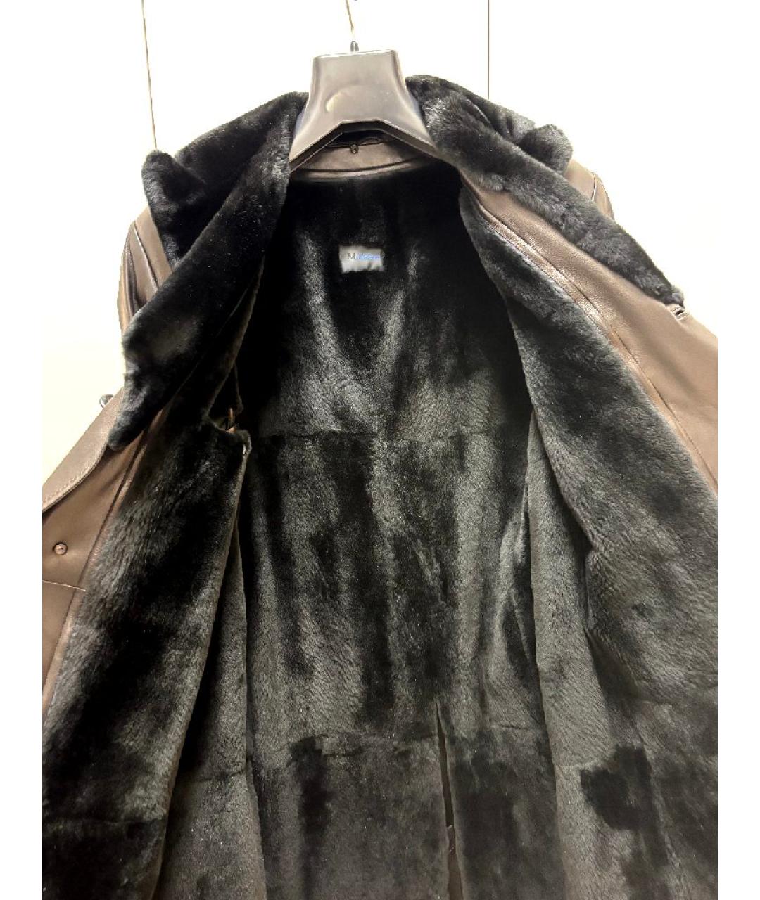 MASSIMO SFORZA Черное кожаное пальто, фото 4