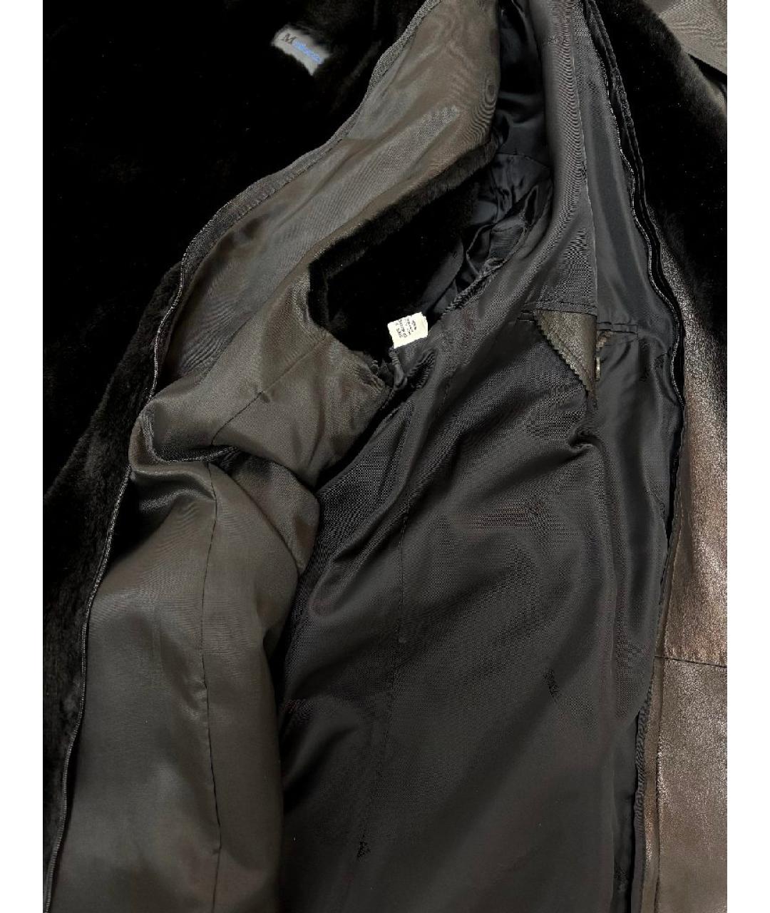 MASSIMO SFORZA Черное кожаное пальто, фото 6